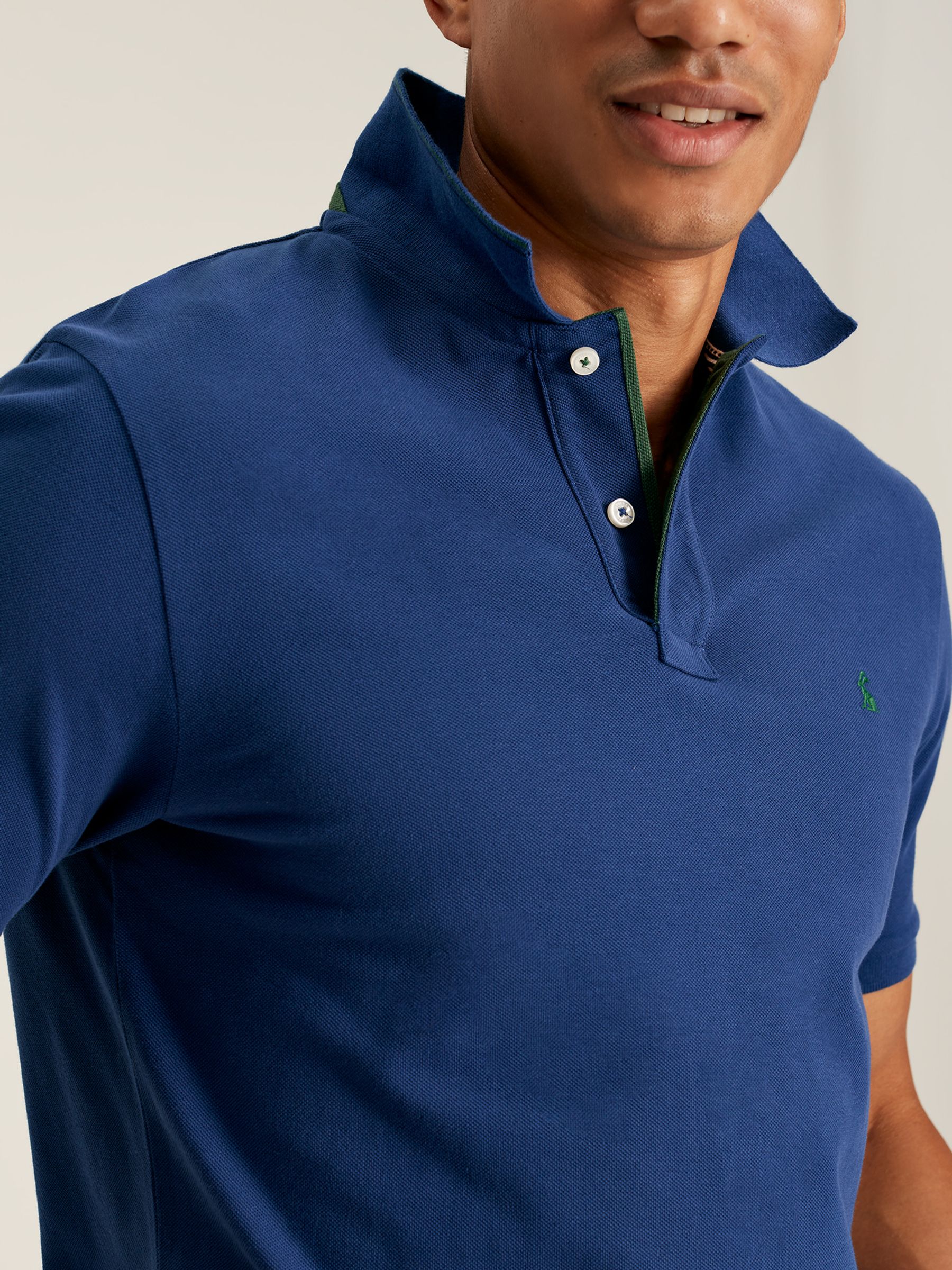 Woody Blue Cotton Polo Shirt - Image 10 of 11