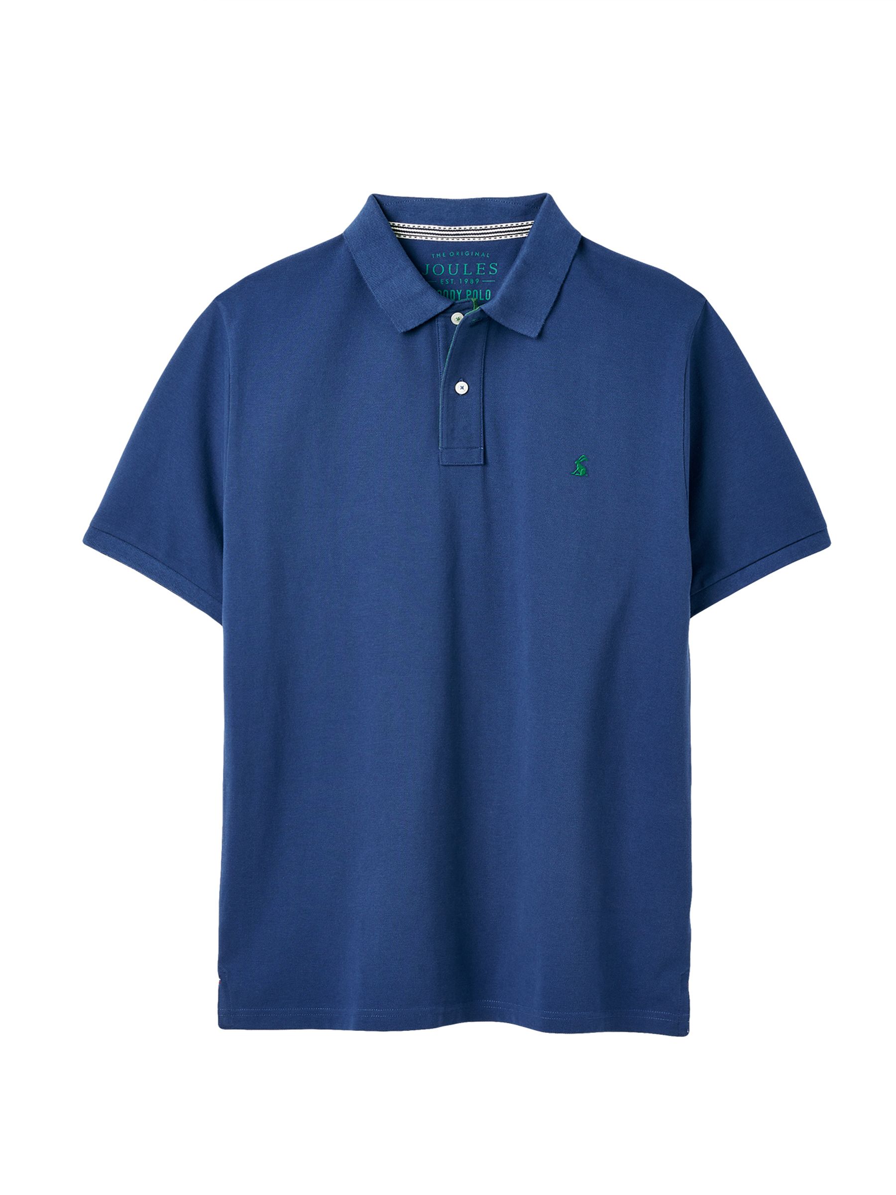 Woody Blue Cotton Polo Shirt - Image 7 of 11
