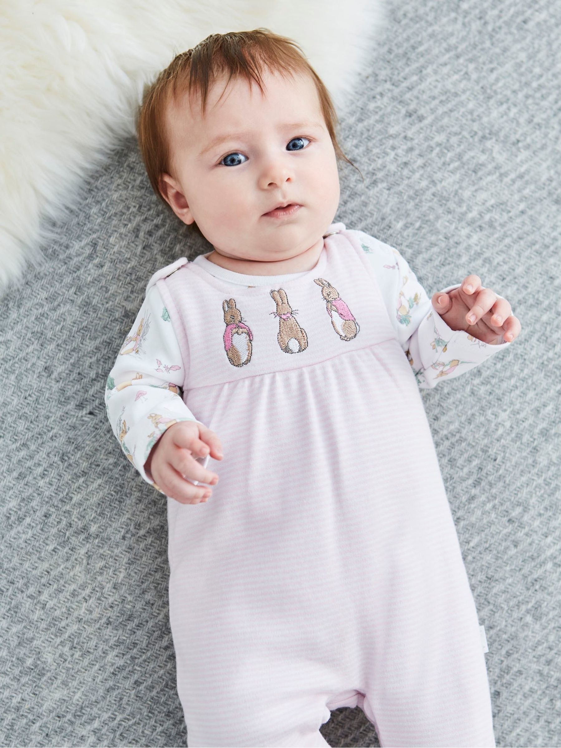 2-Piece Flopsy Bunny Dungaree Set in Pink - Image 1 of 5