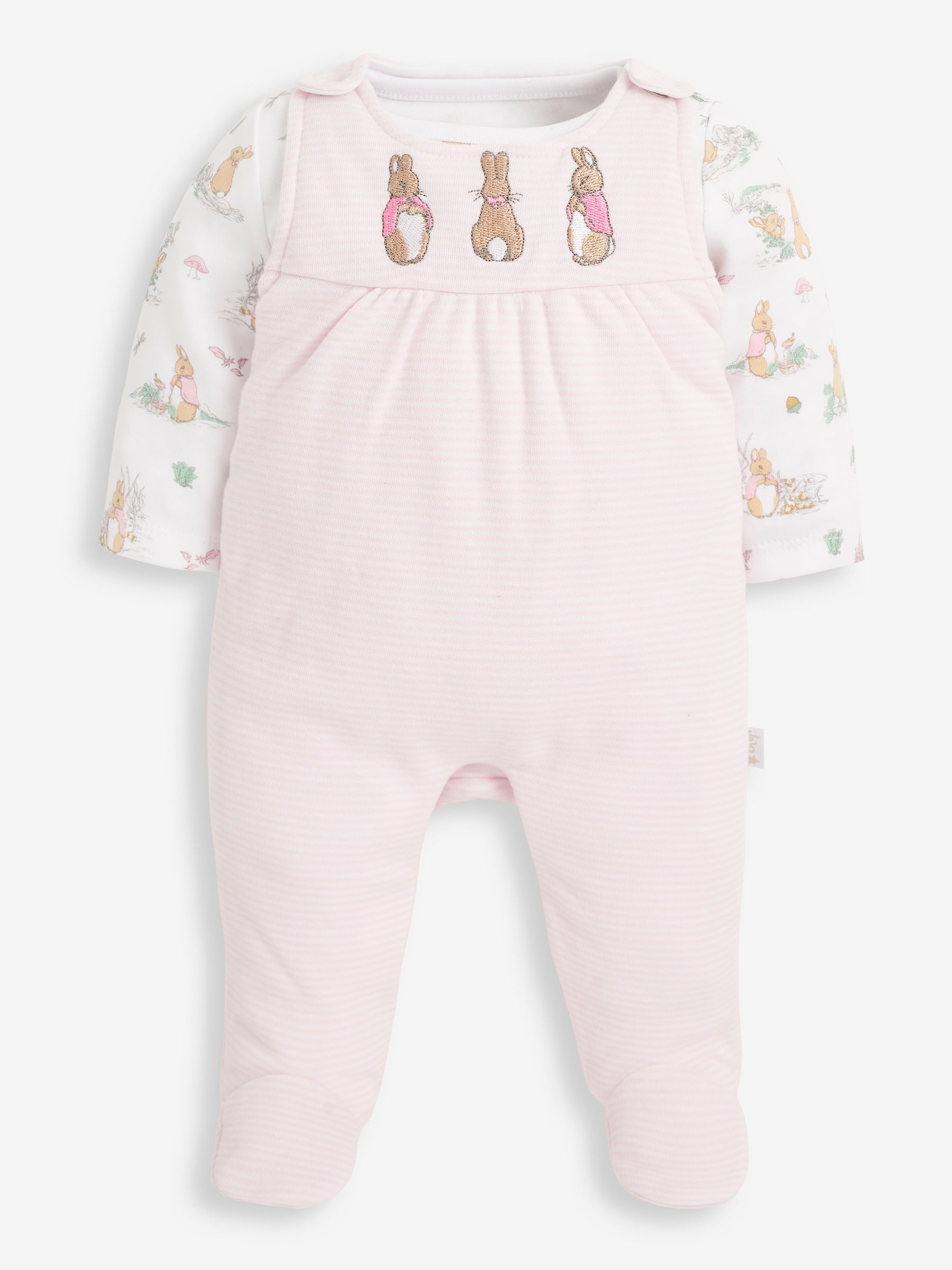 2-Piece Flopsy Bunny Dungaree Set in Pink - Image 2 of 5