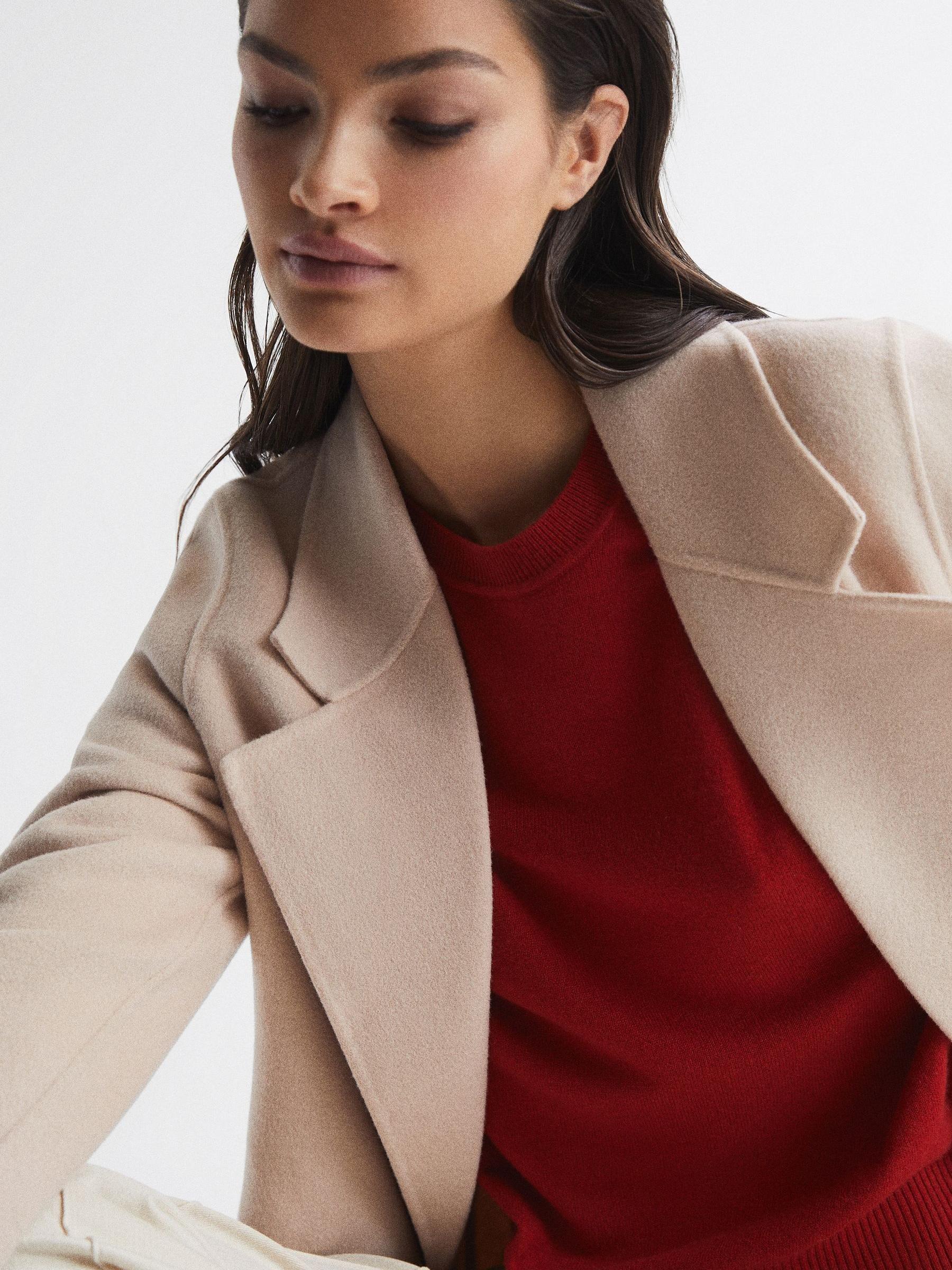 Crew Neck Knitted Jumper in Red - Image 6 of 7