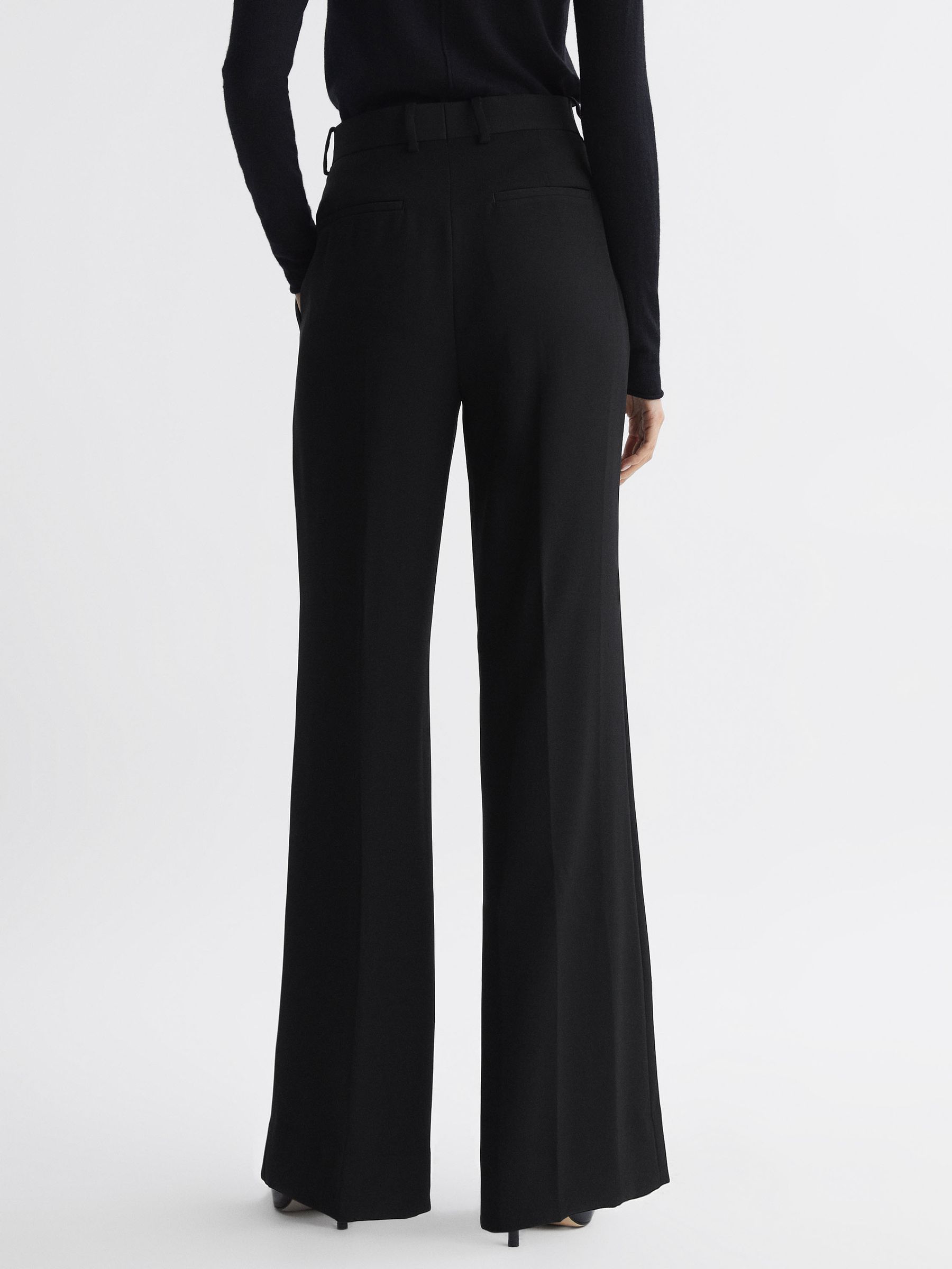 Wide Leg Suit Trousers in Black - Image 4 of 4
