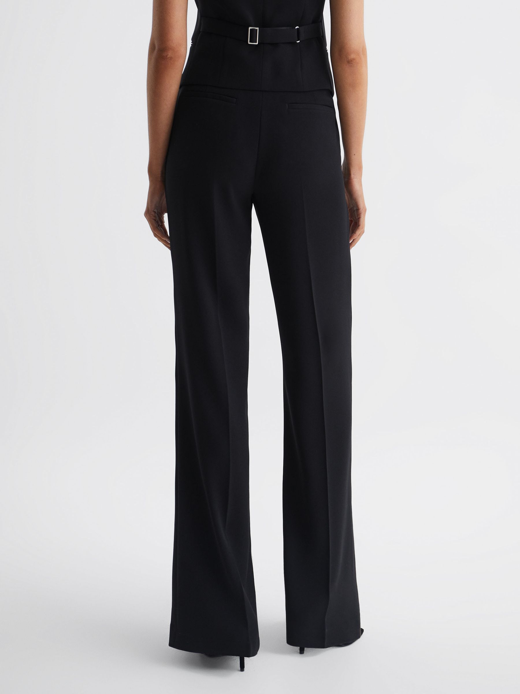 Wide Leg Suit Trousers in Black - Image 5 of 8