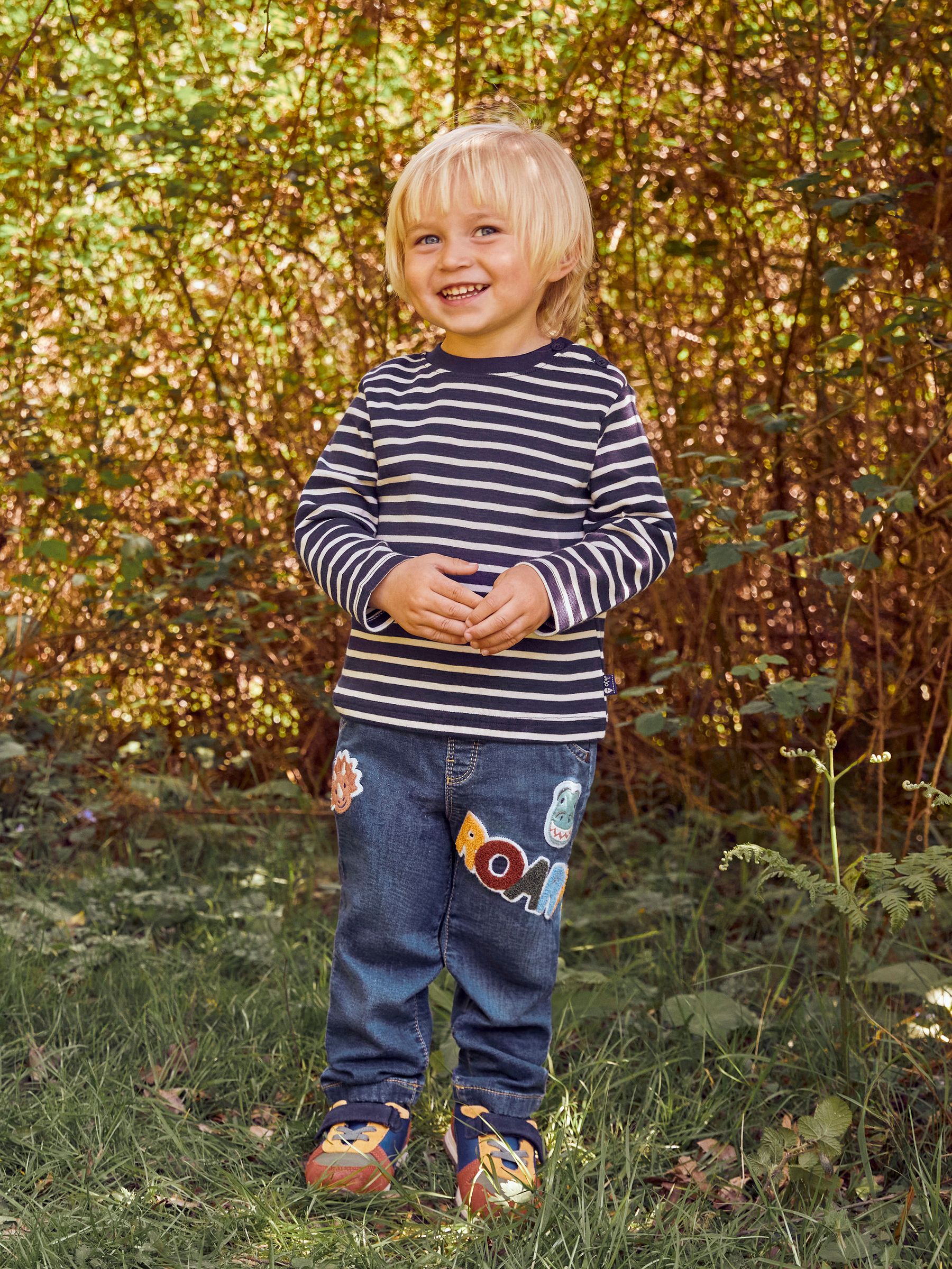Navy Blue Breton Long Sleeved Top - Image 2 of 5