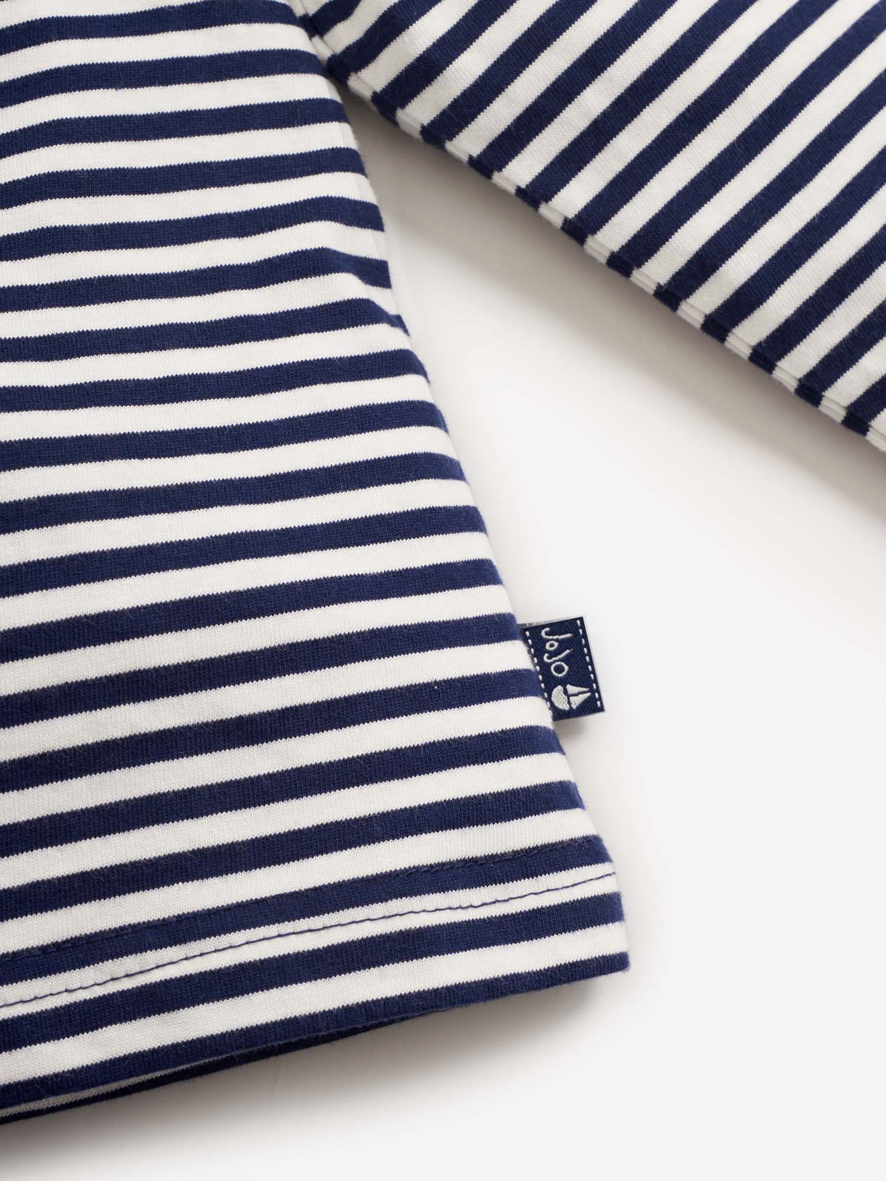 Navy Blue Breton Long Sleeved Top - Image 4 of 7