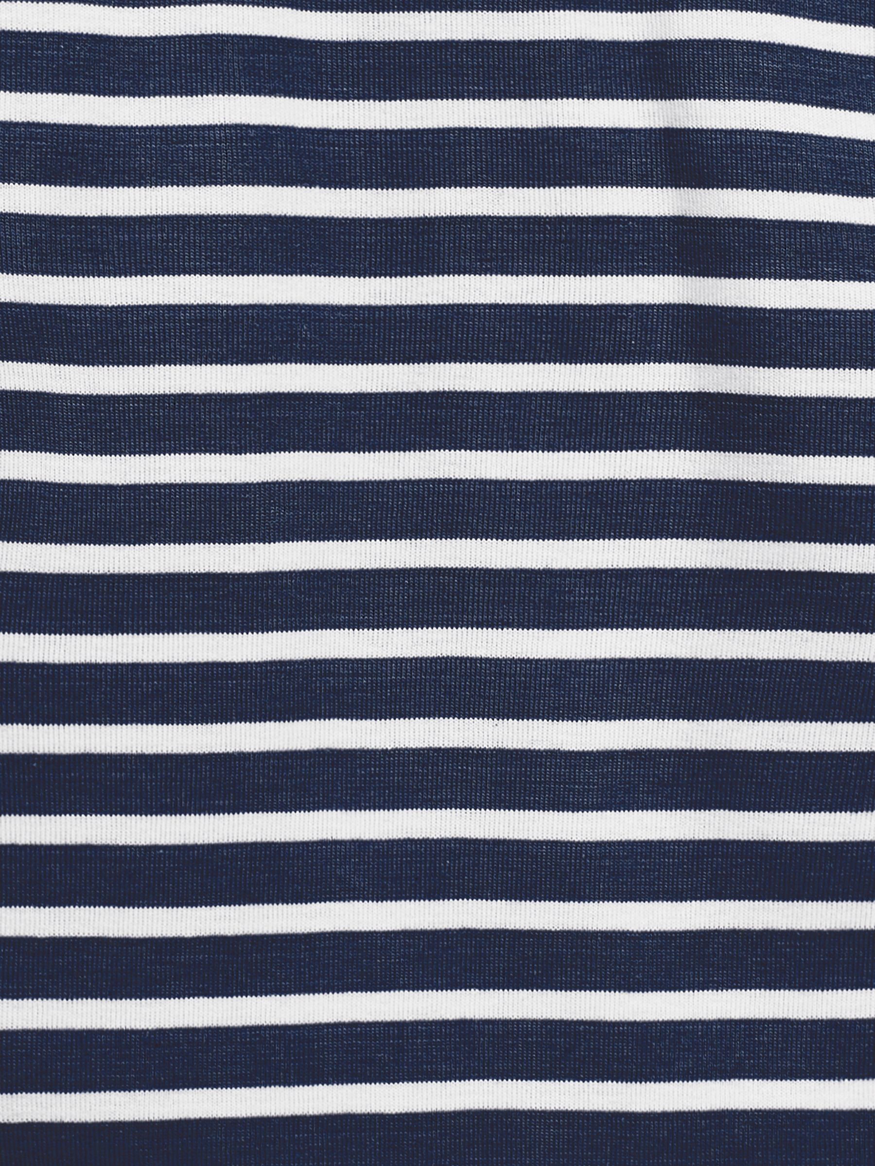 Navy Blue Breton Long Sleeved Top - Image 5 of 7