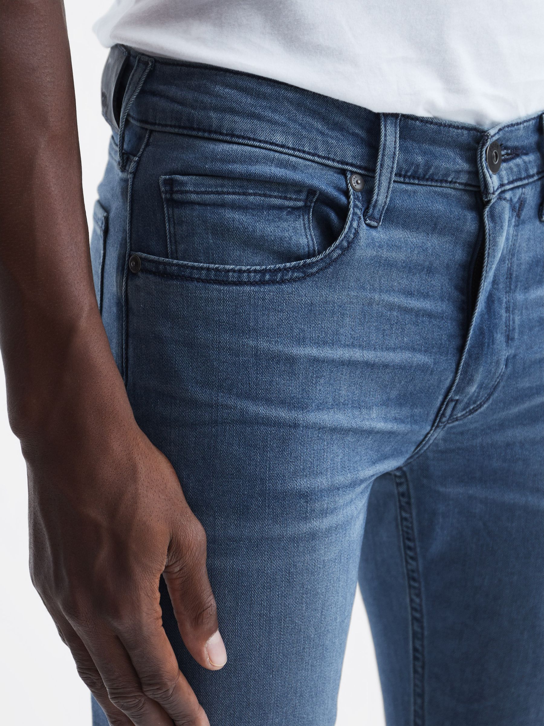 Paige High Stretch Super Skinny Jeans in Richard - Image 4 of 6