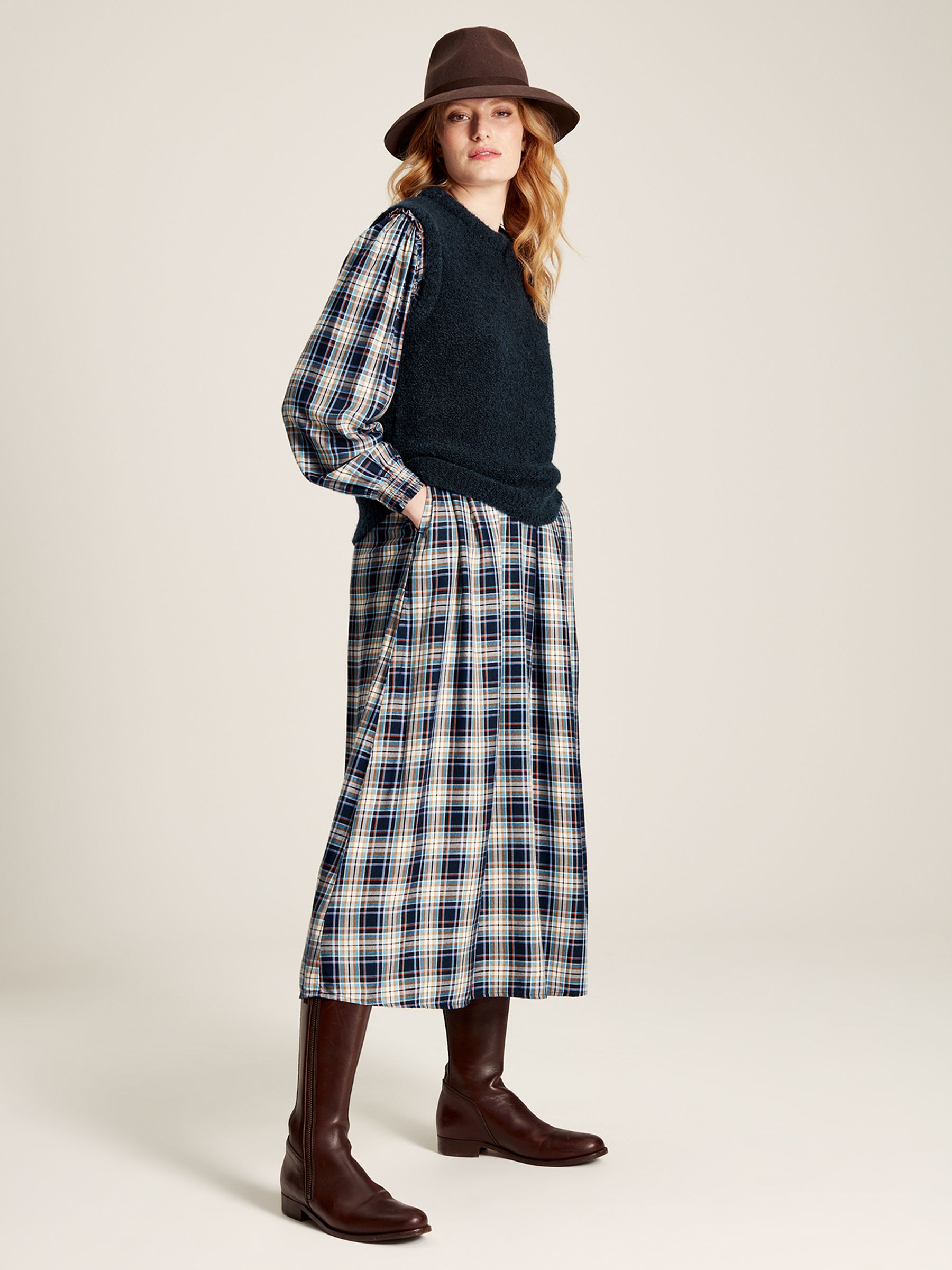 Camilla Blue Button Front Tiered Dress - Image 5 of 6