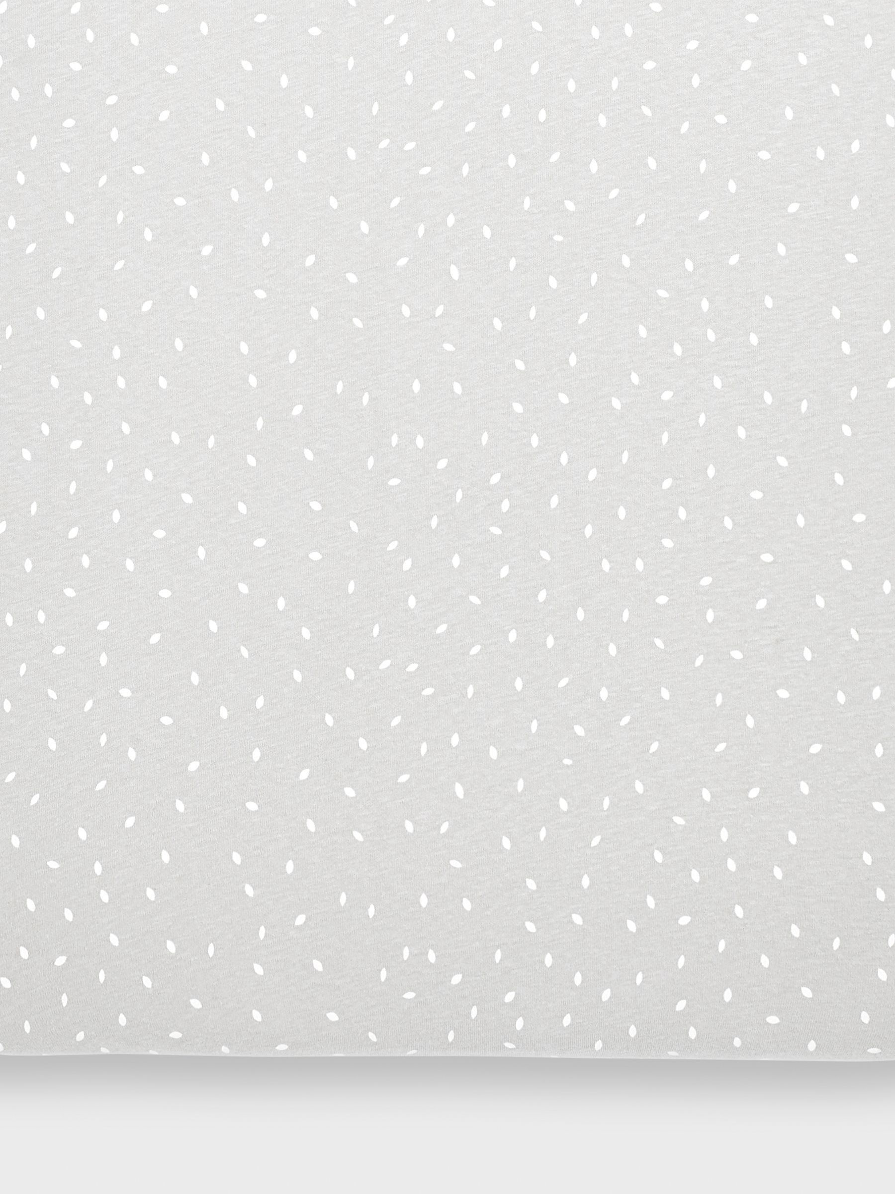The Little Green Sheep Grey Rice Print Fitted Sheet - Image 1 of 3