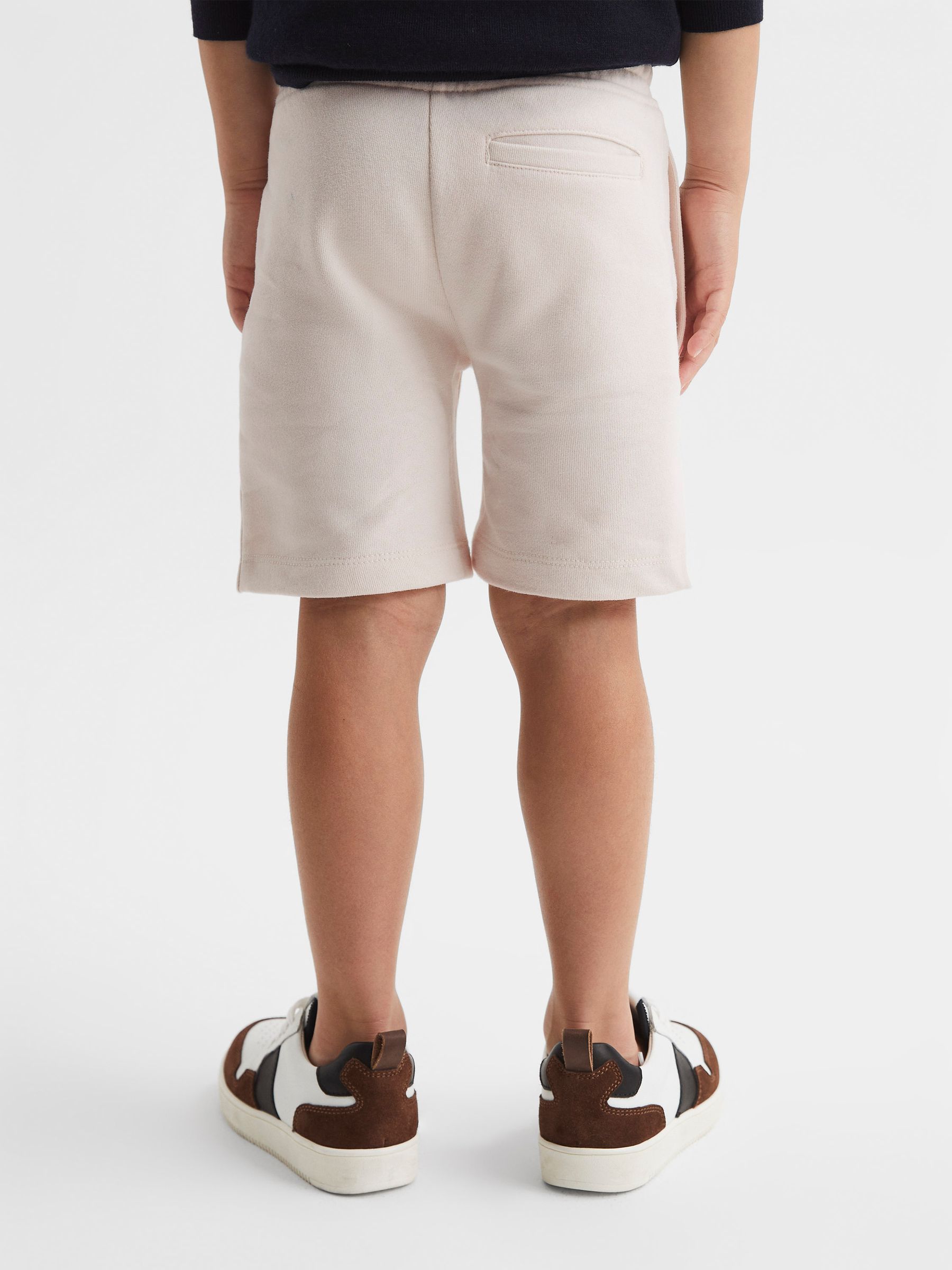 Drawstring Jersey Shorts in Cream - Image 5 of 6