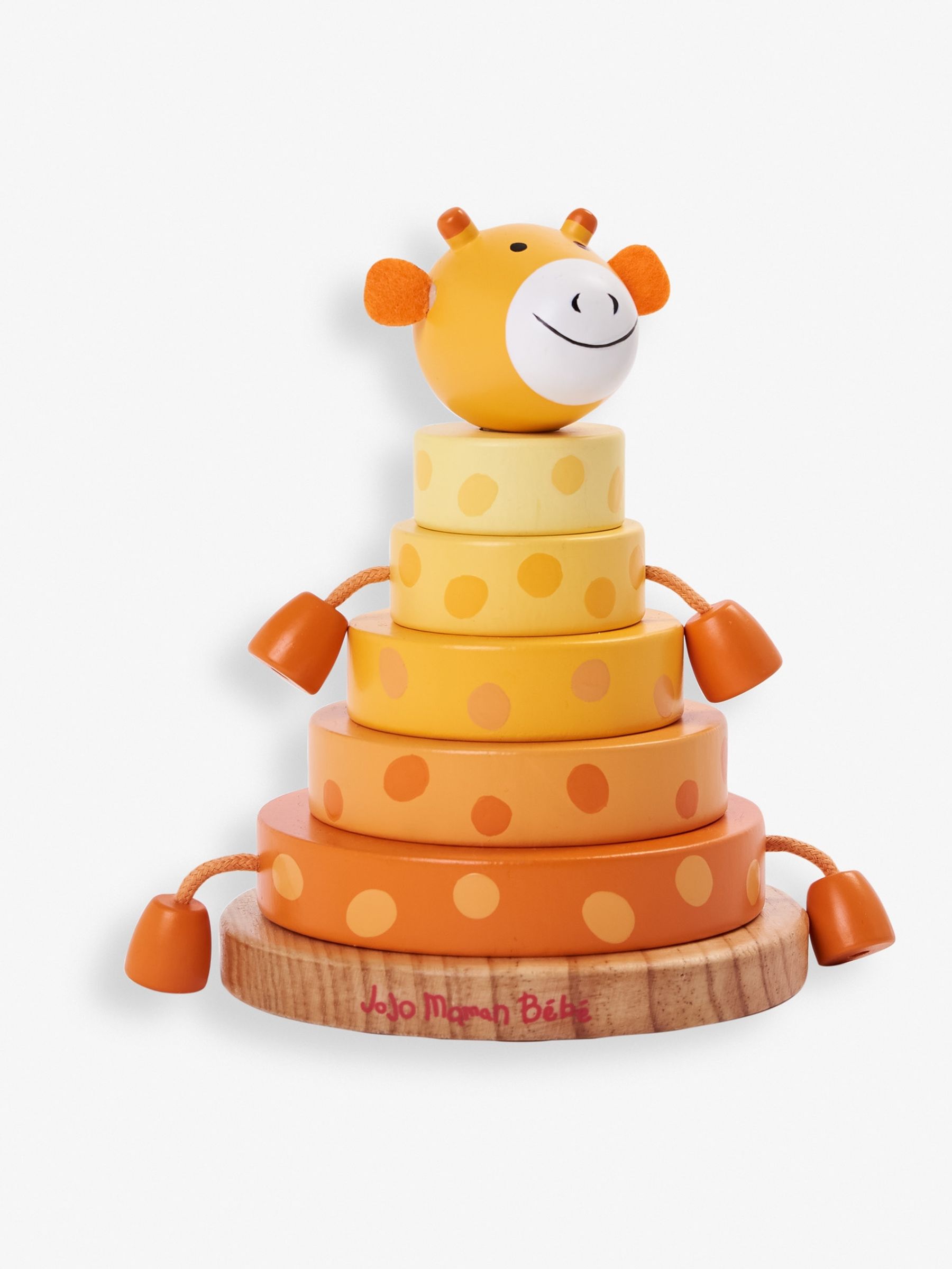 Orange Giraffe Wooden Stacker - Image 1 of 5