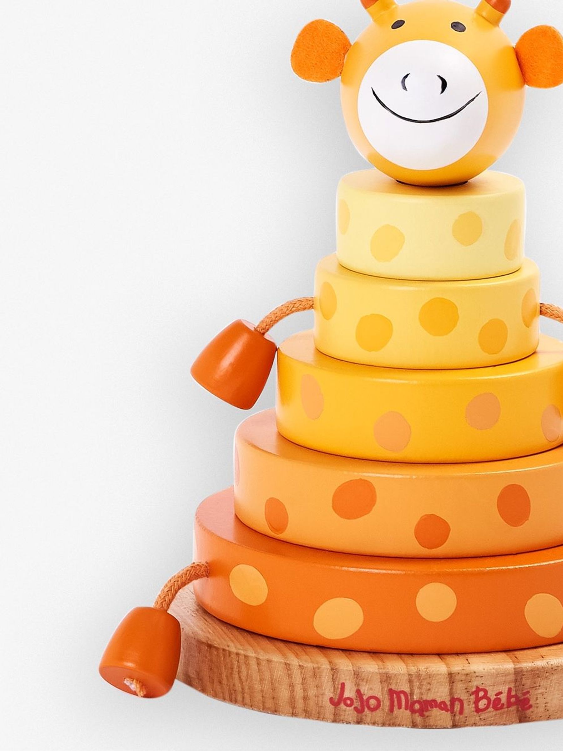 Orange Giraffe Wooden Stacker - Image 3 of 5