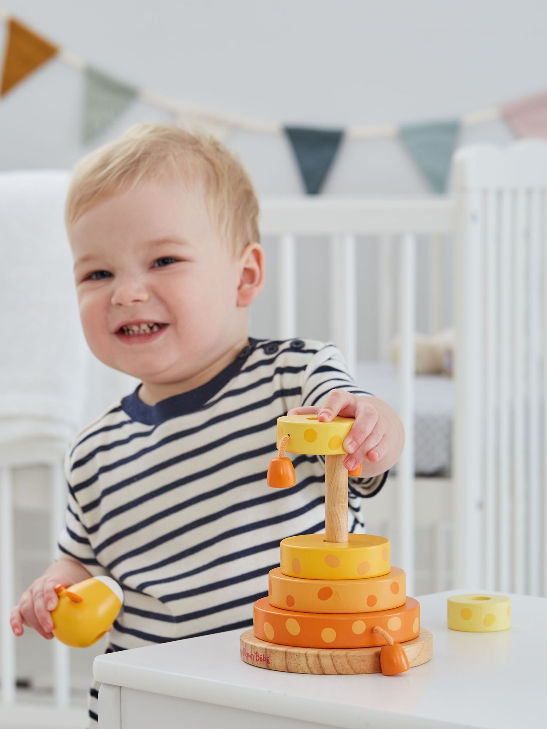 Orange Giraffe Wooden Stacker - Image 4 of 5