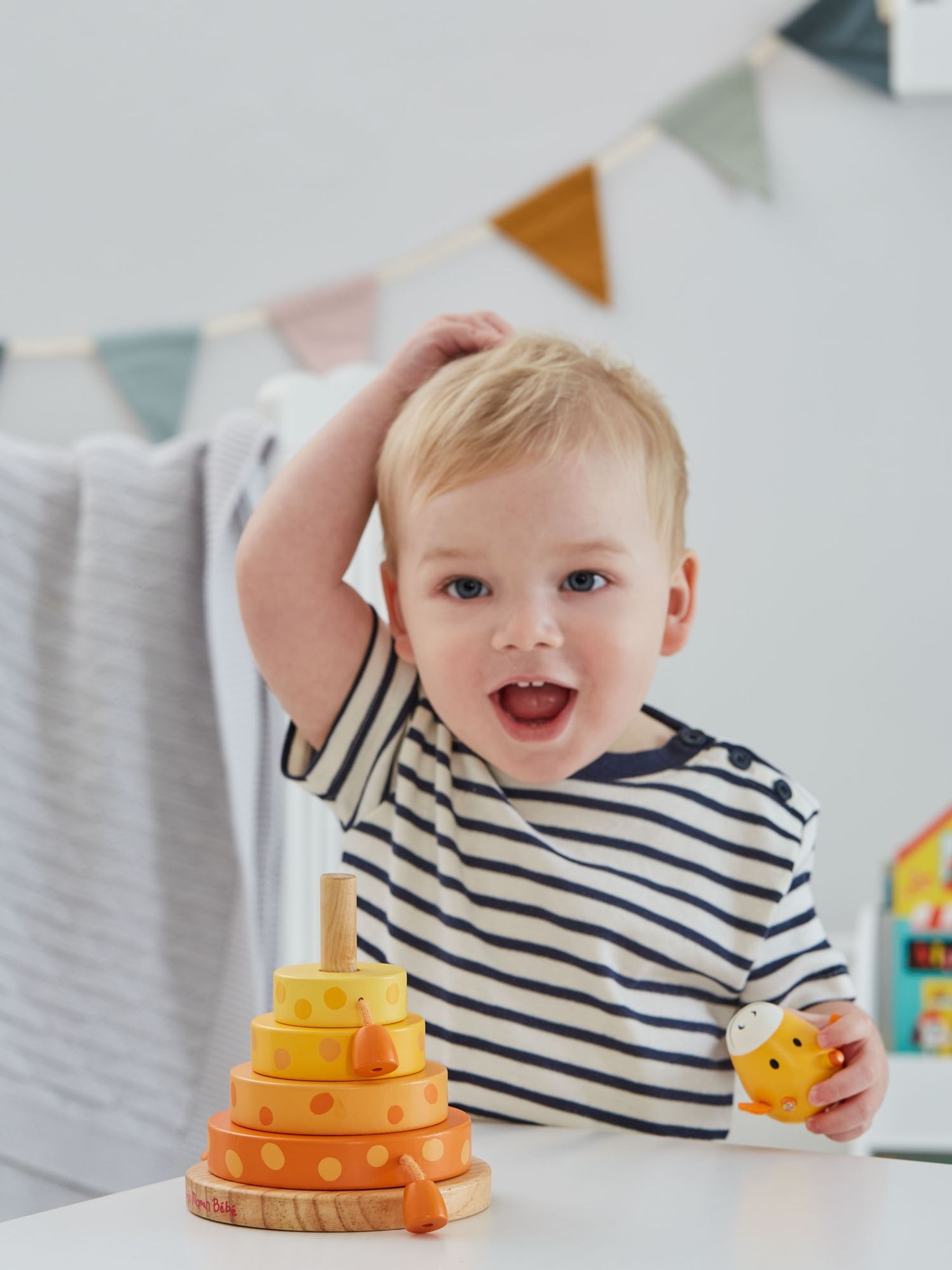 Orange Giraffe Wooden Stacker - Image 5 of 5