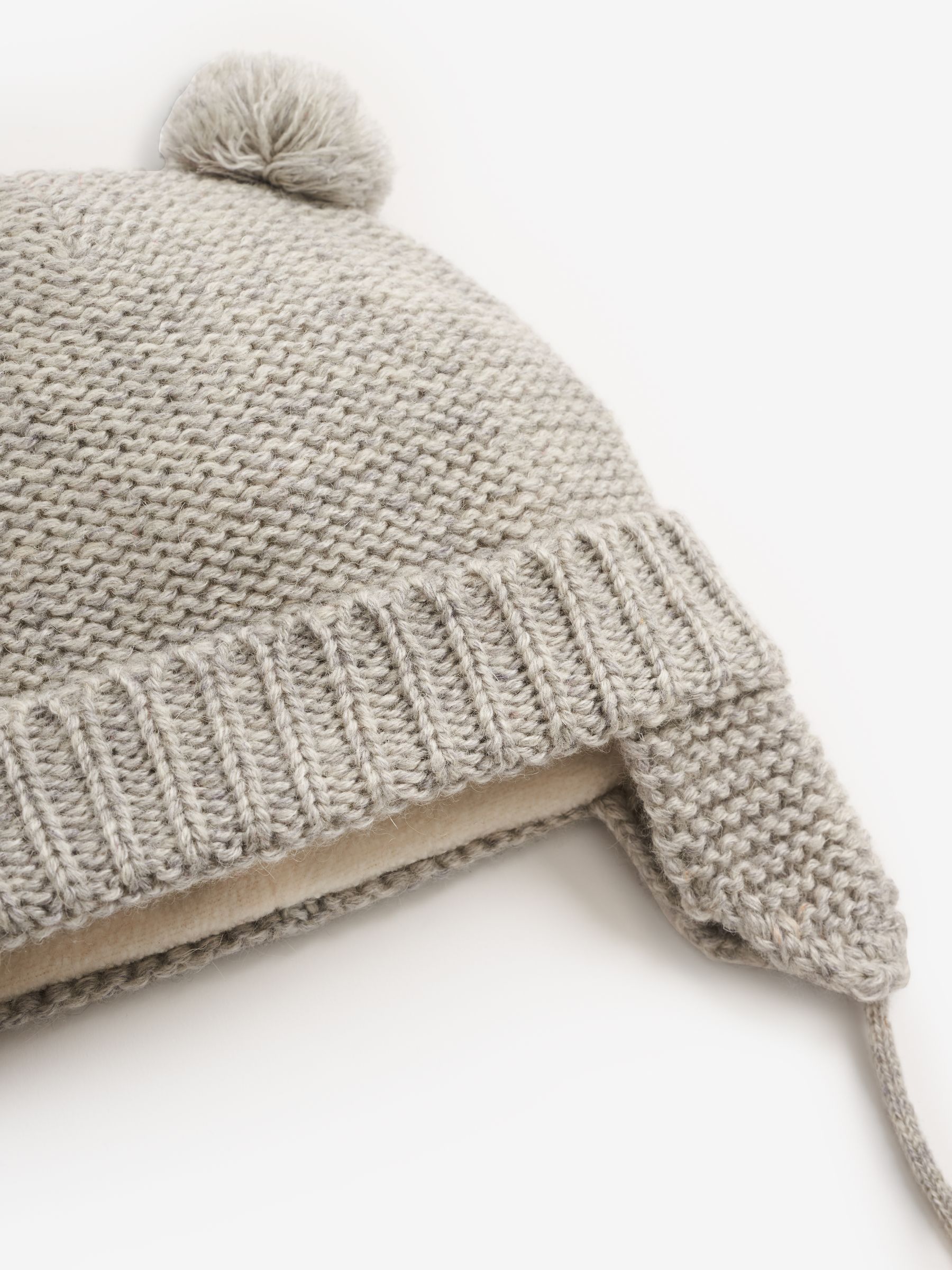 Marl Grey Cosy Pom Pom Hat - Image 2 of 2