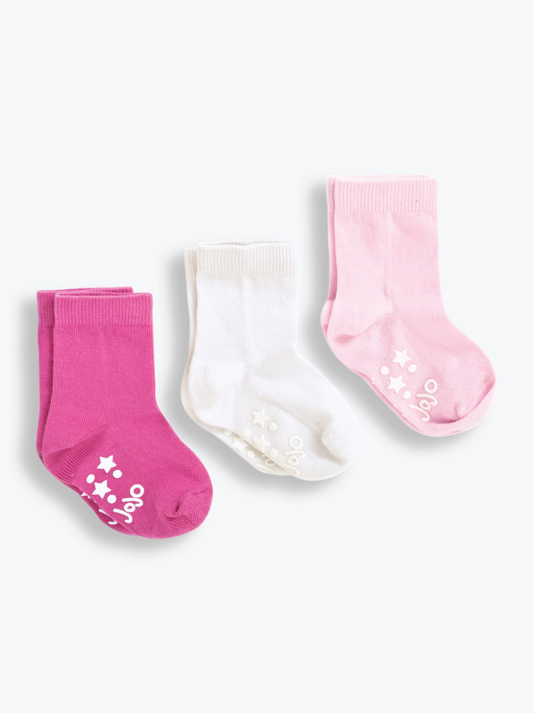 Pink 3-Pack Short Cotton Socks - Image 1 of 1