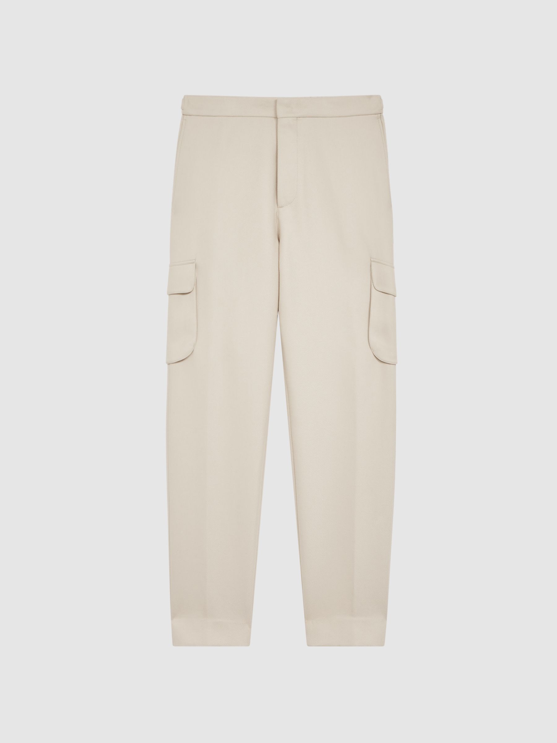 Twill Cargo Trousers in Ivory - Image 2 of 7 Twill Cargo Trousers in Ivory - Image 2 of 7