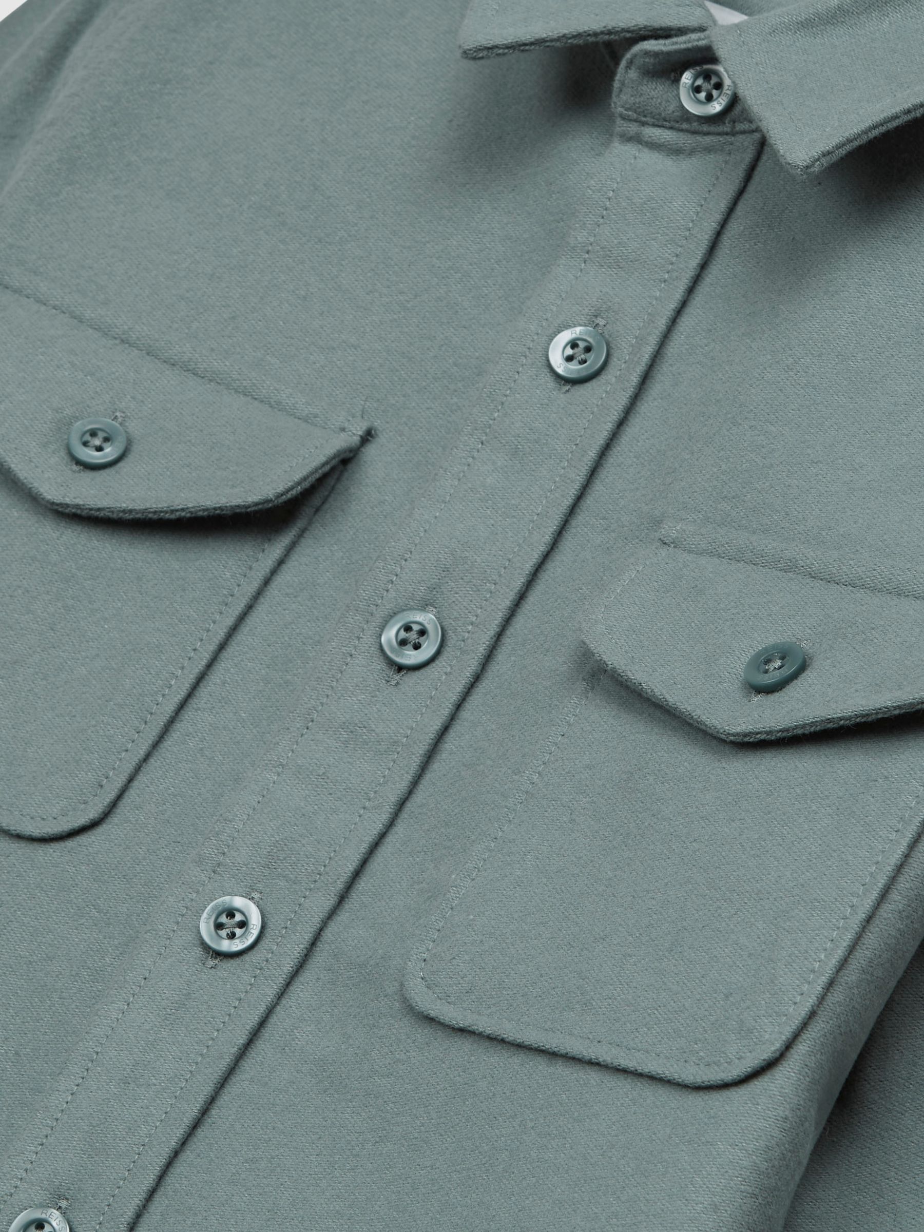 Senior Twin Pocket Overshirt in Duck Egg - Image 6 of 6