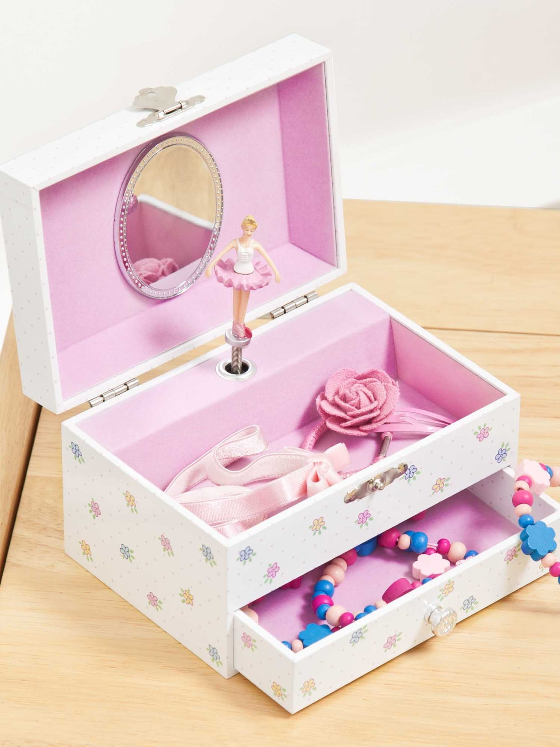 Pretty Floral Musical Jewellery Box - Image 1 of 5