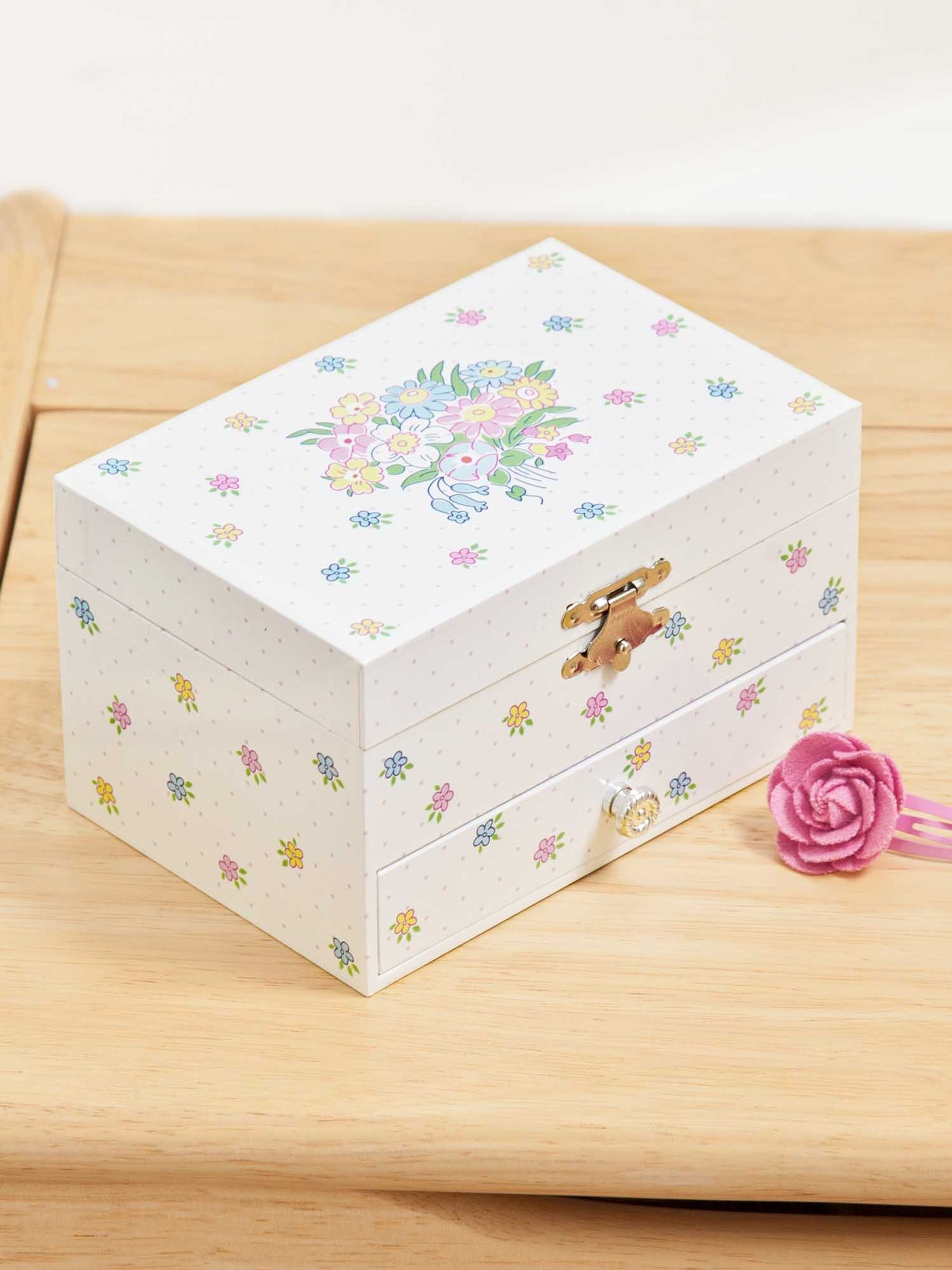Pretty Floral Musical Jewellery Box - Image 2 of 5