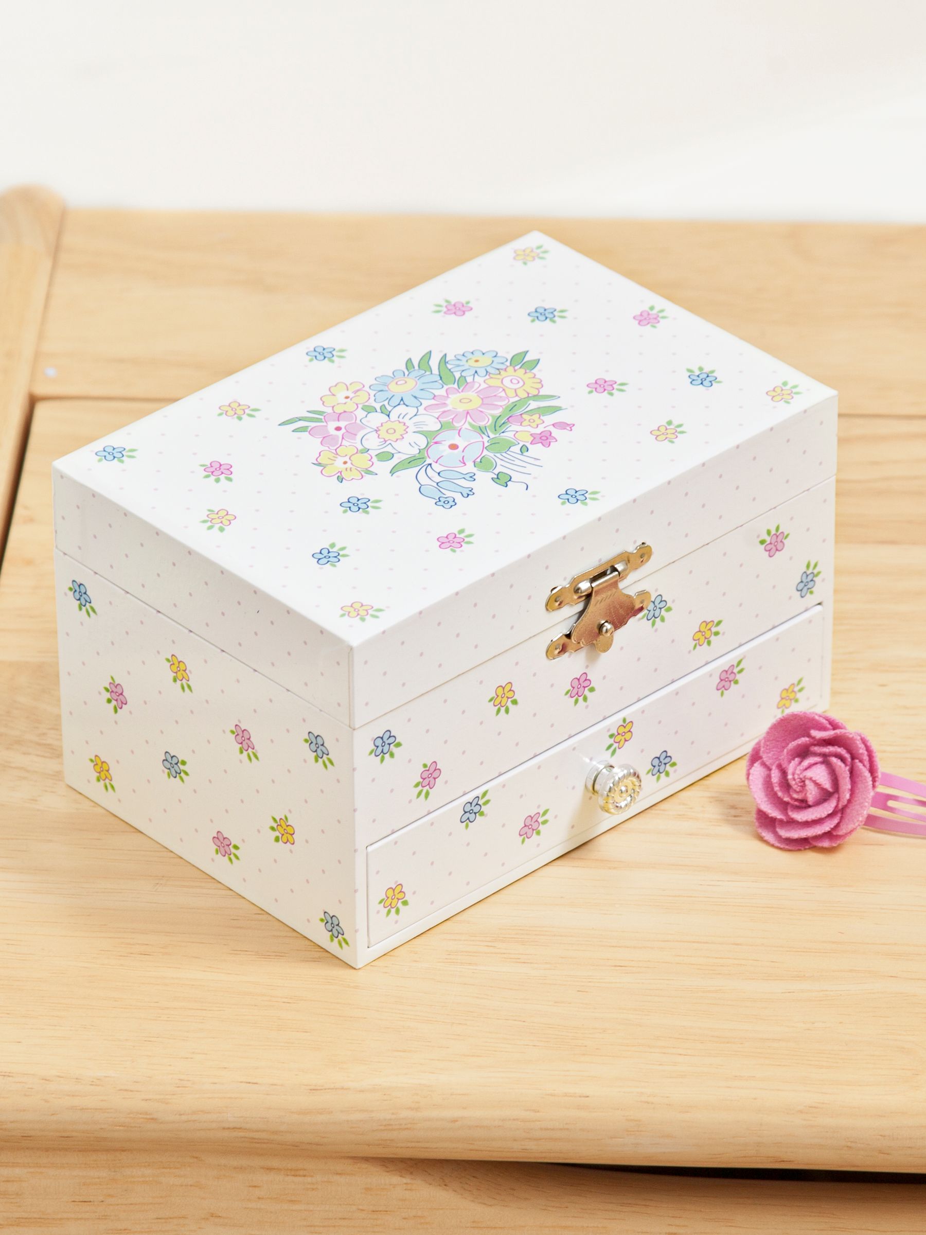 Pretty Floral Musical Jewellery Box - Image 6 of 7