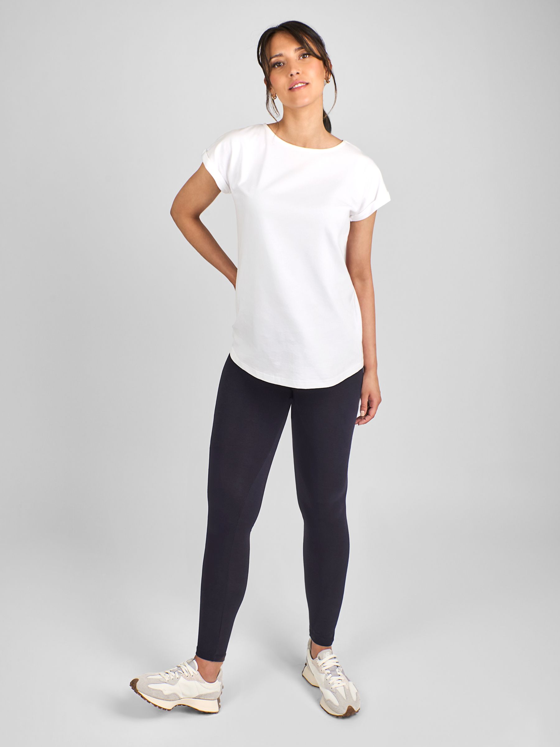 Navy Blue Cotton Rich Maternity Leggings - Image 3 of 5