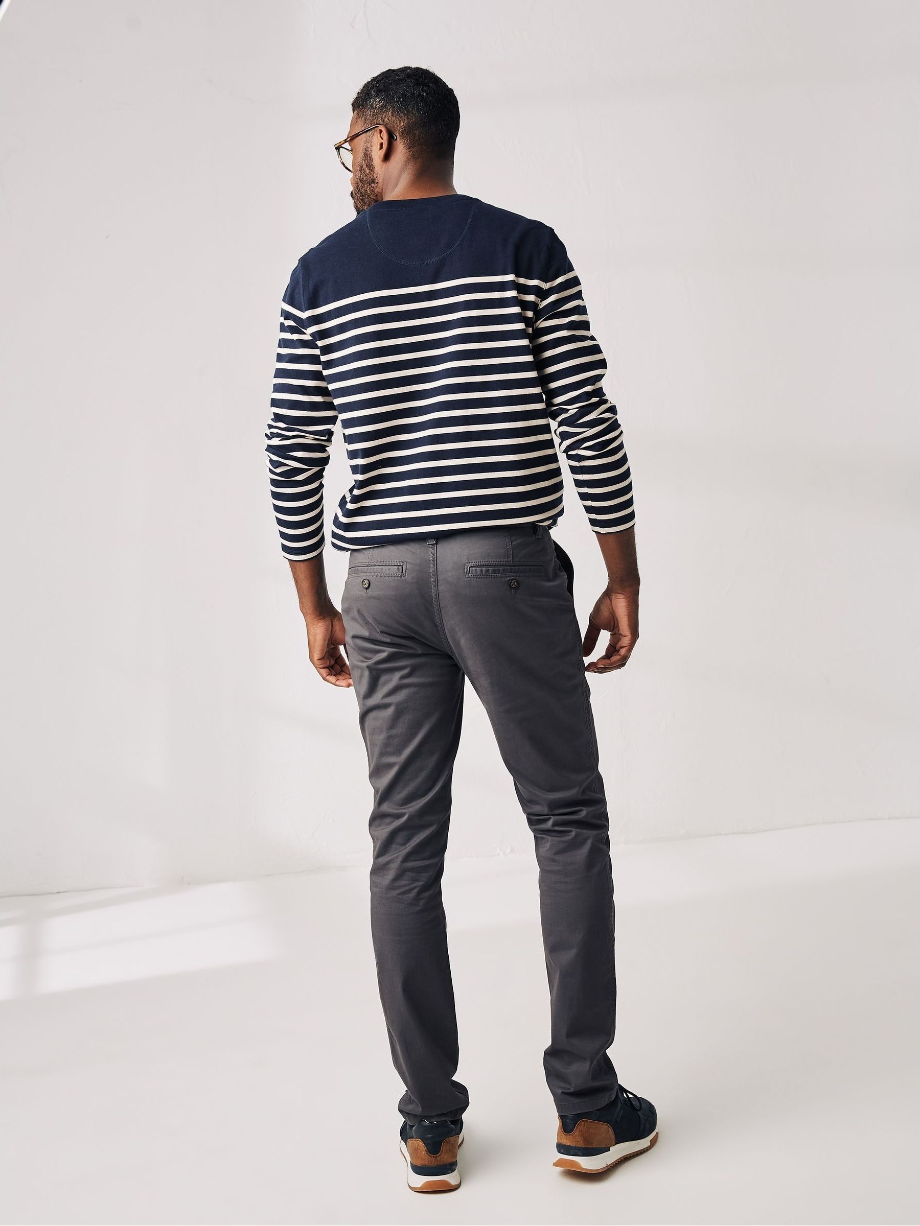 Grey Slim Stretch Chinos - Image 2 of 4