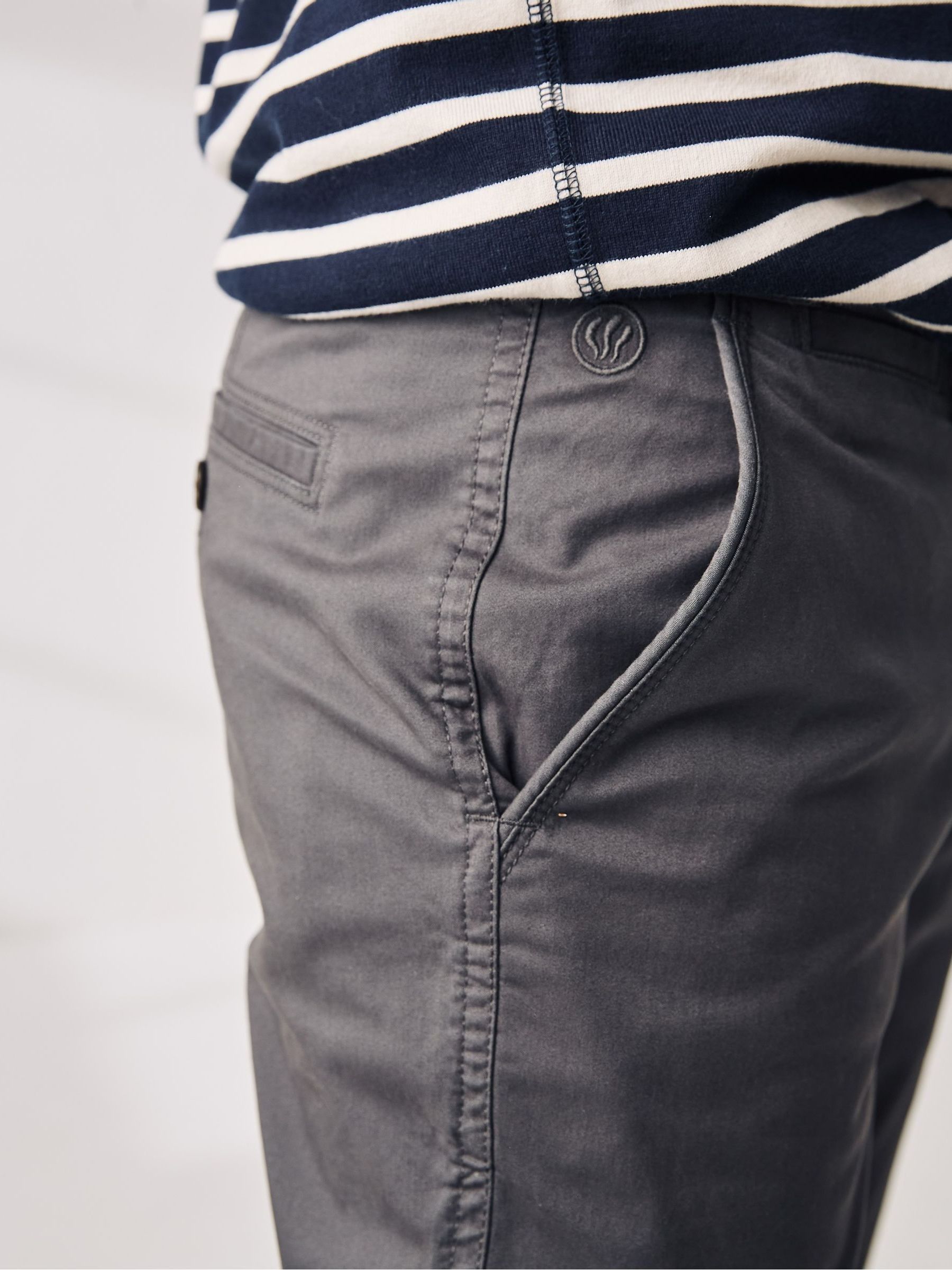 Grey Slim Stretch Chinos - Image 3 of 4