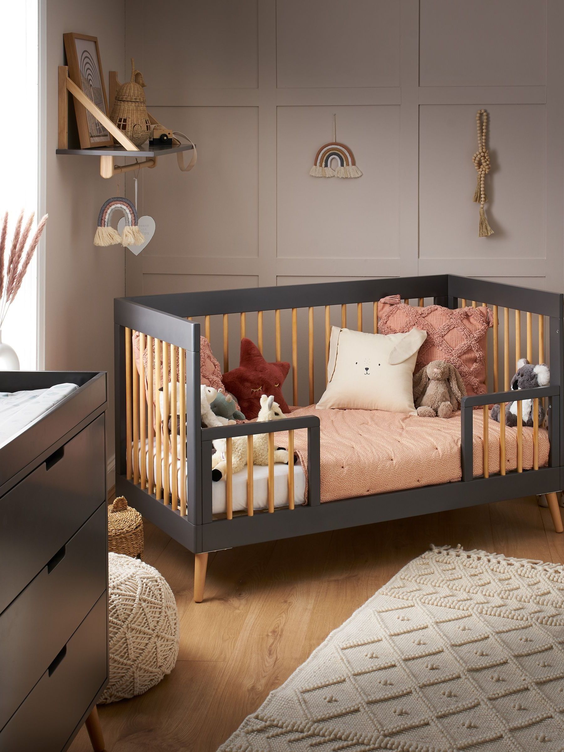 Obaby Grey Maya Cot Bed - Image 2 of 4