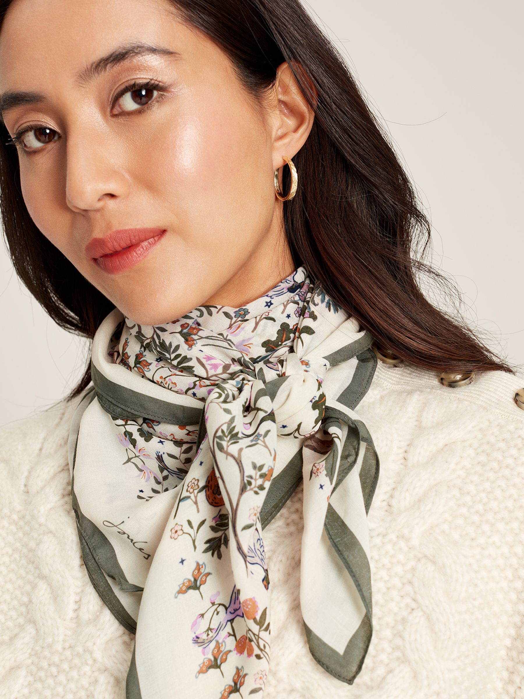 Middleton Cream Printed Square Scarf - Image 2 of 7