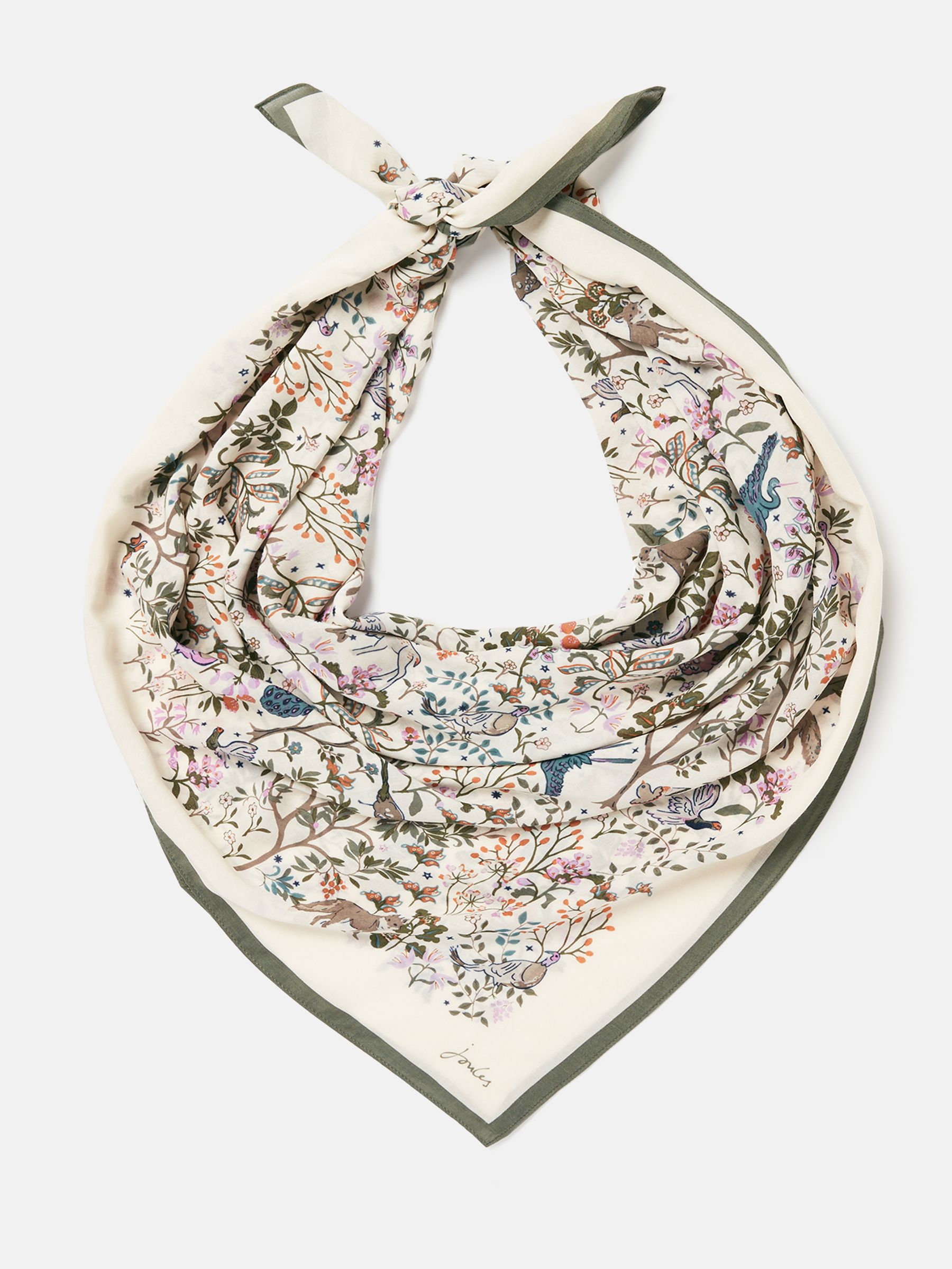 Middleton Cream Printed Square Scarf - Image 4 of 7
