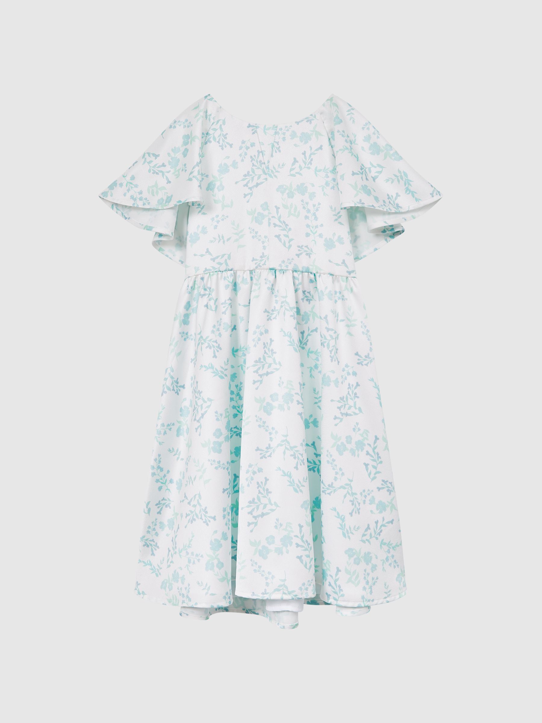 9-12 yrs Satin Midi Dress in Multi - Image 2 of 7