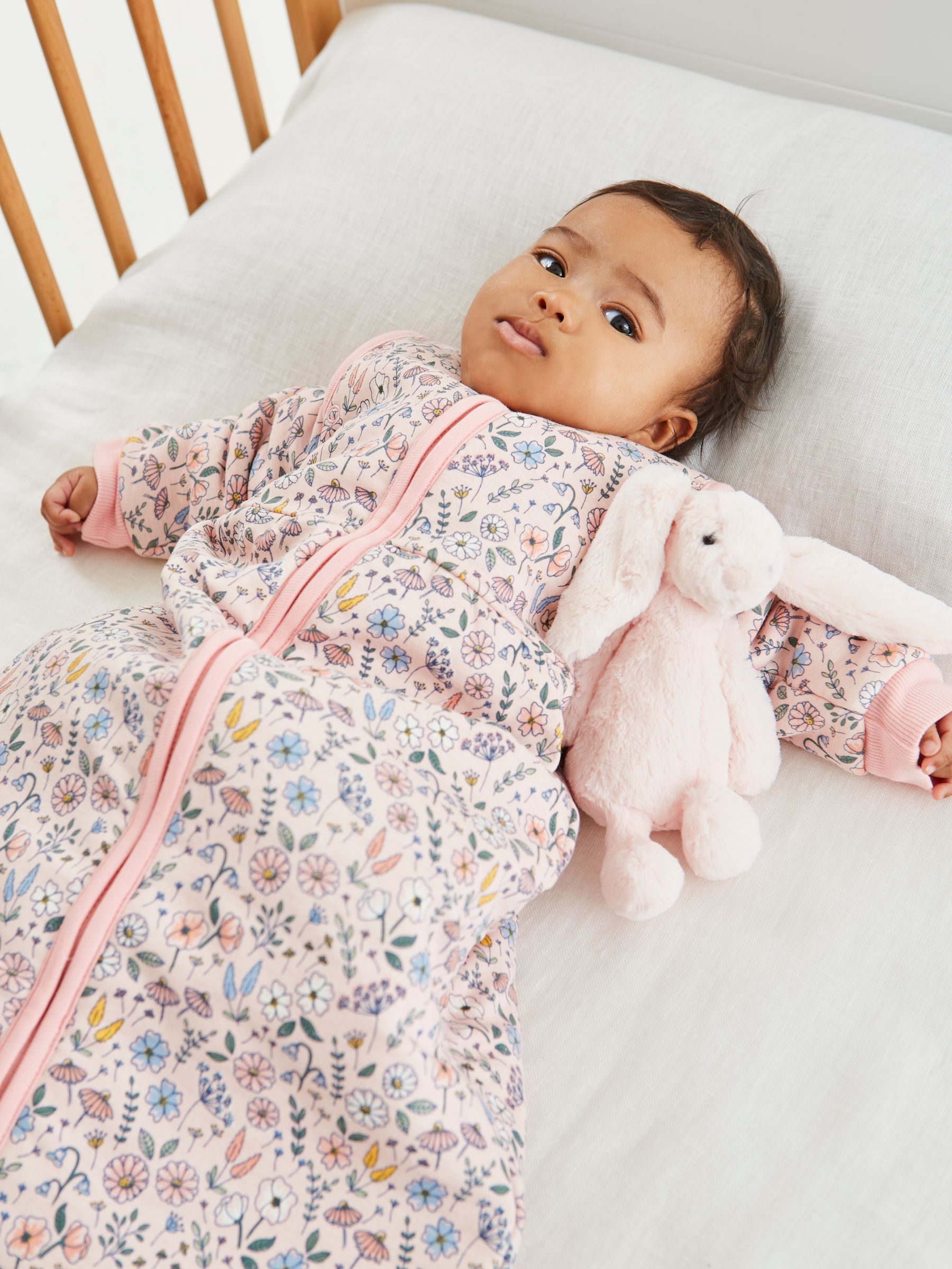 Pink Meadow 3.5 Tog Baby Sleeping Bag - Image 1 of 4