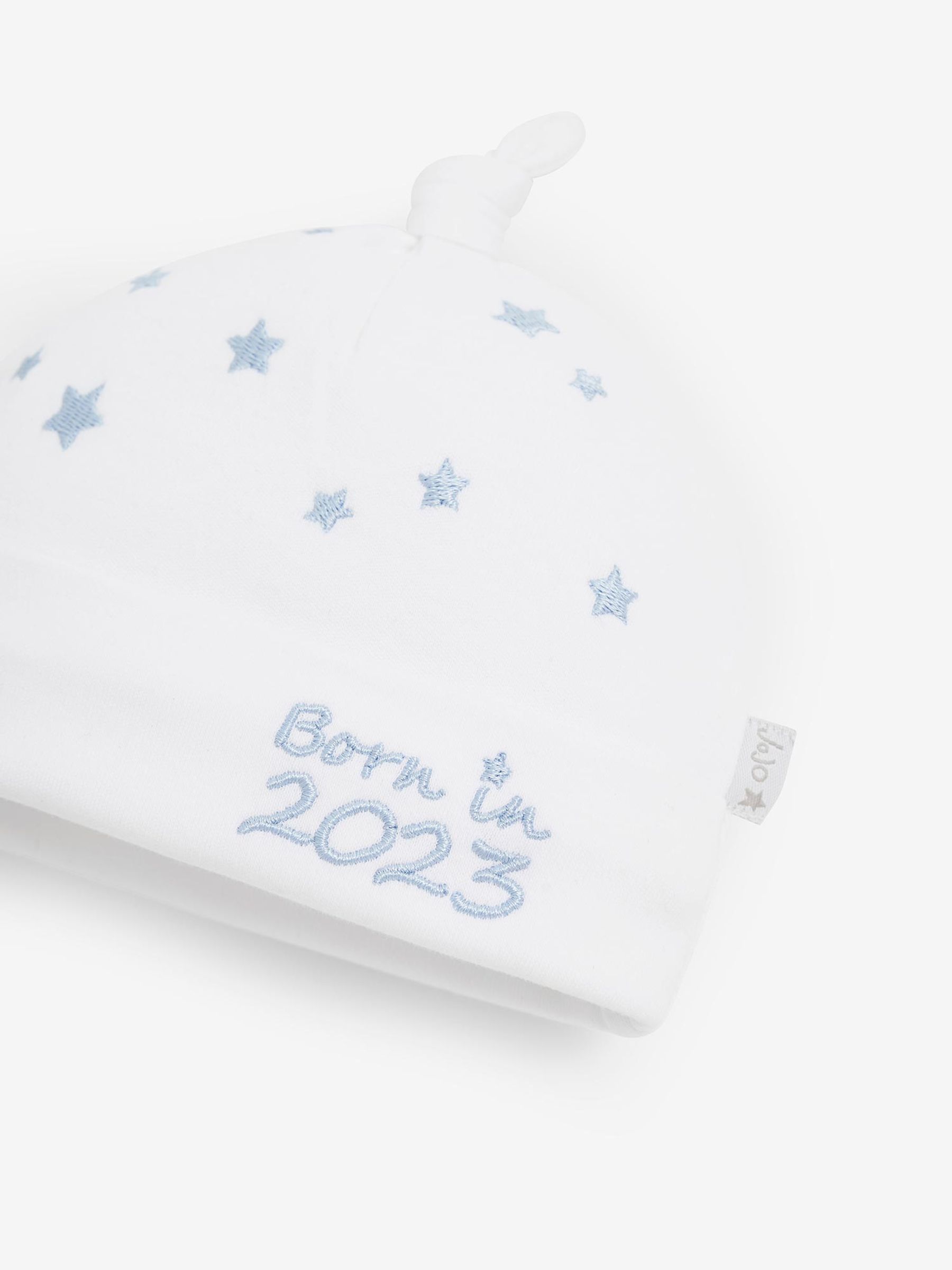 Born in 2023 Embroidered Hat in Blue - Image 2 of 3