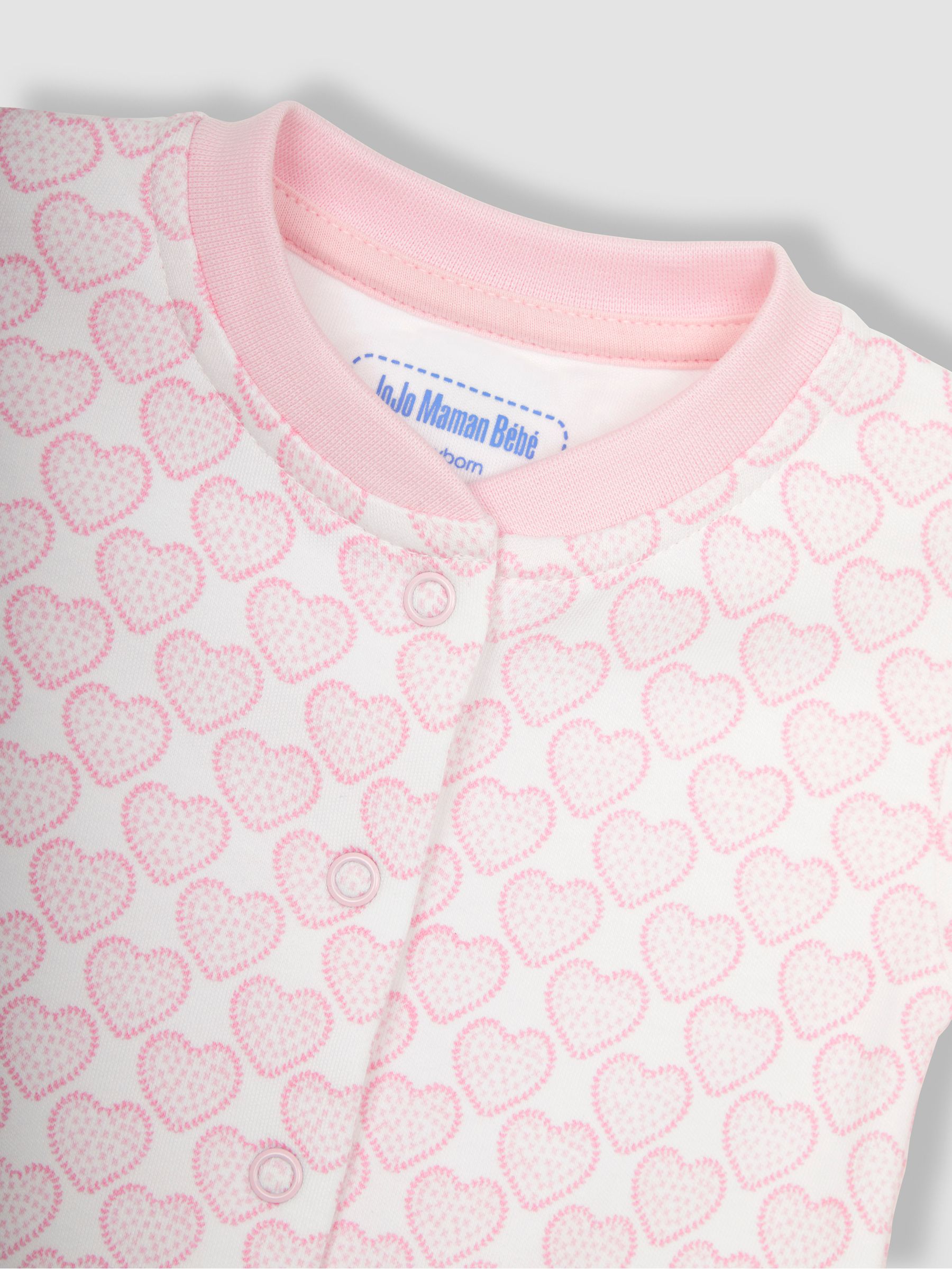 Pink Heart Footless Sleepsuit - Image 4 of 5