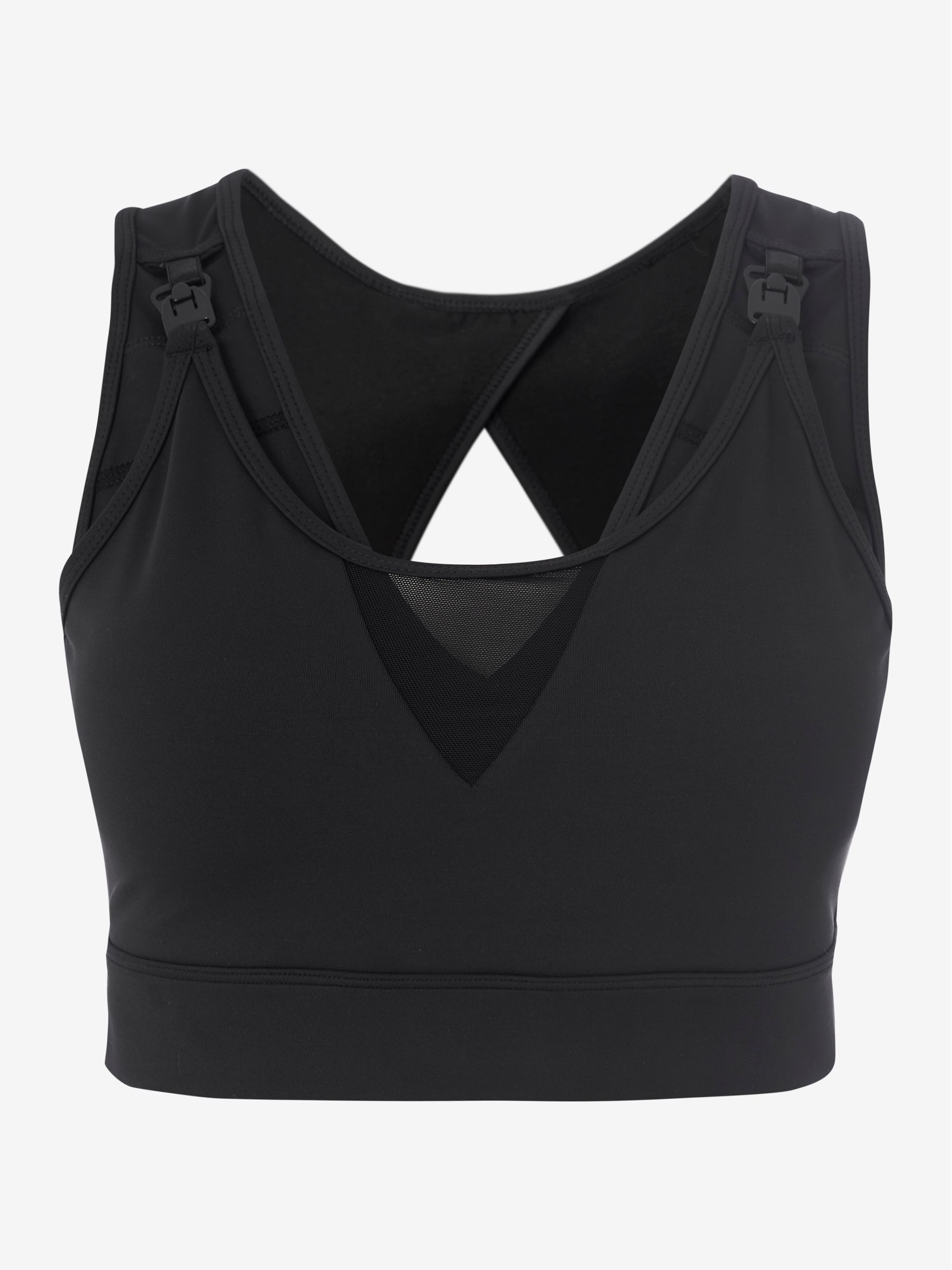 Mid-Impact Maternity & Nursing Sports Bra in Black - Image 5 of 6