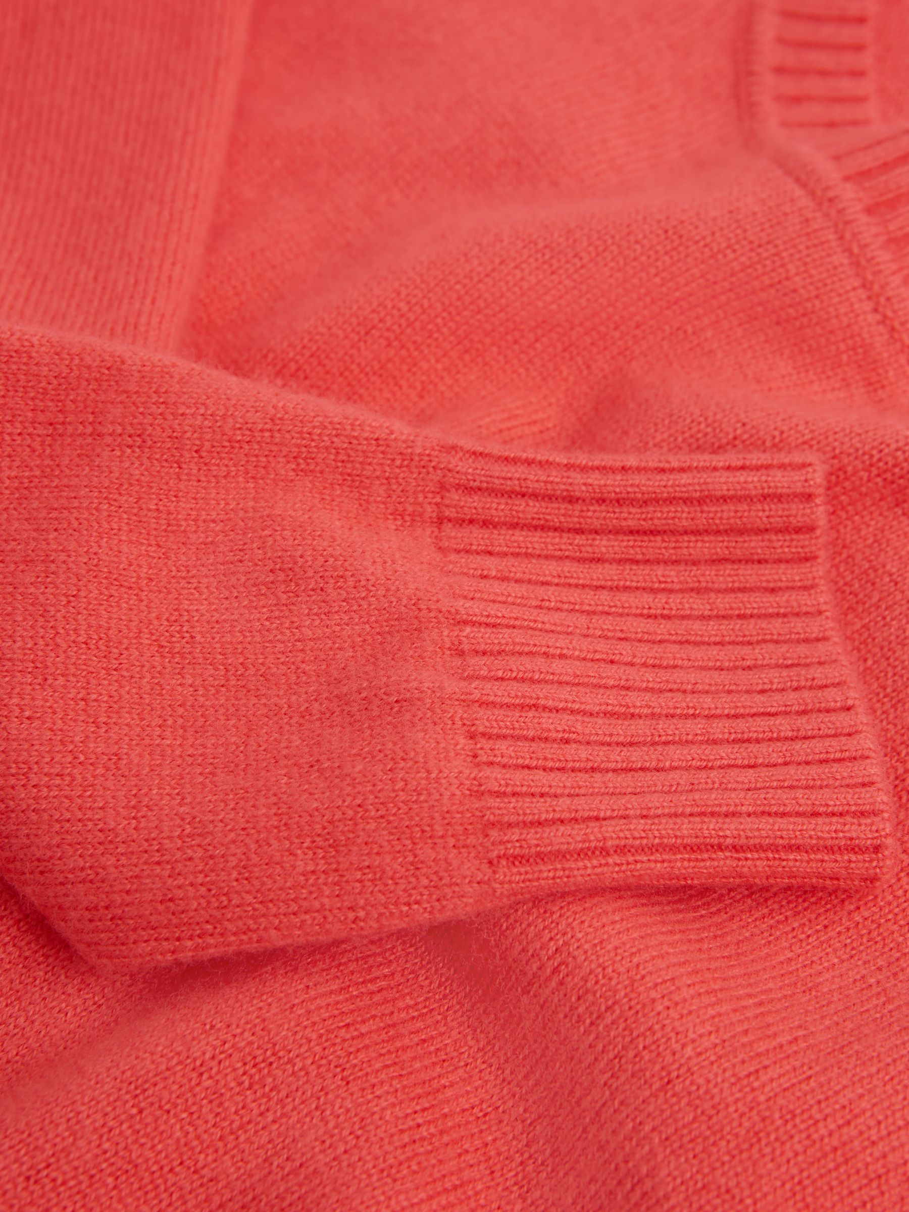 Junior Crew Neck Knitted Jumper in Coral - Image 7 of 7