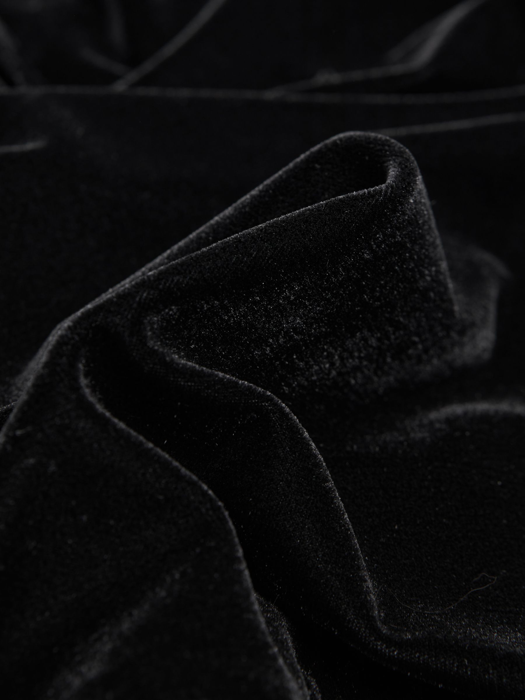 Florere Velvet V-Neck Mini Dress in Black - Image 5 of 5
