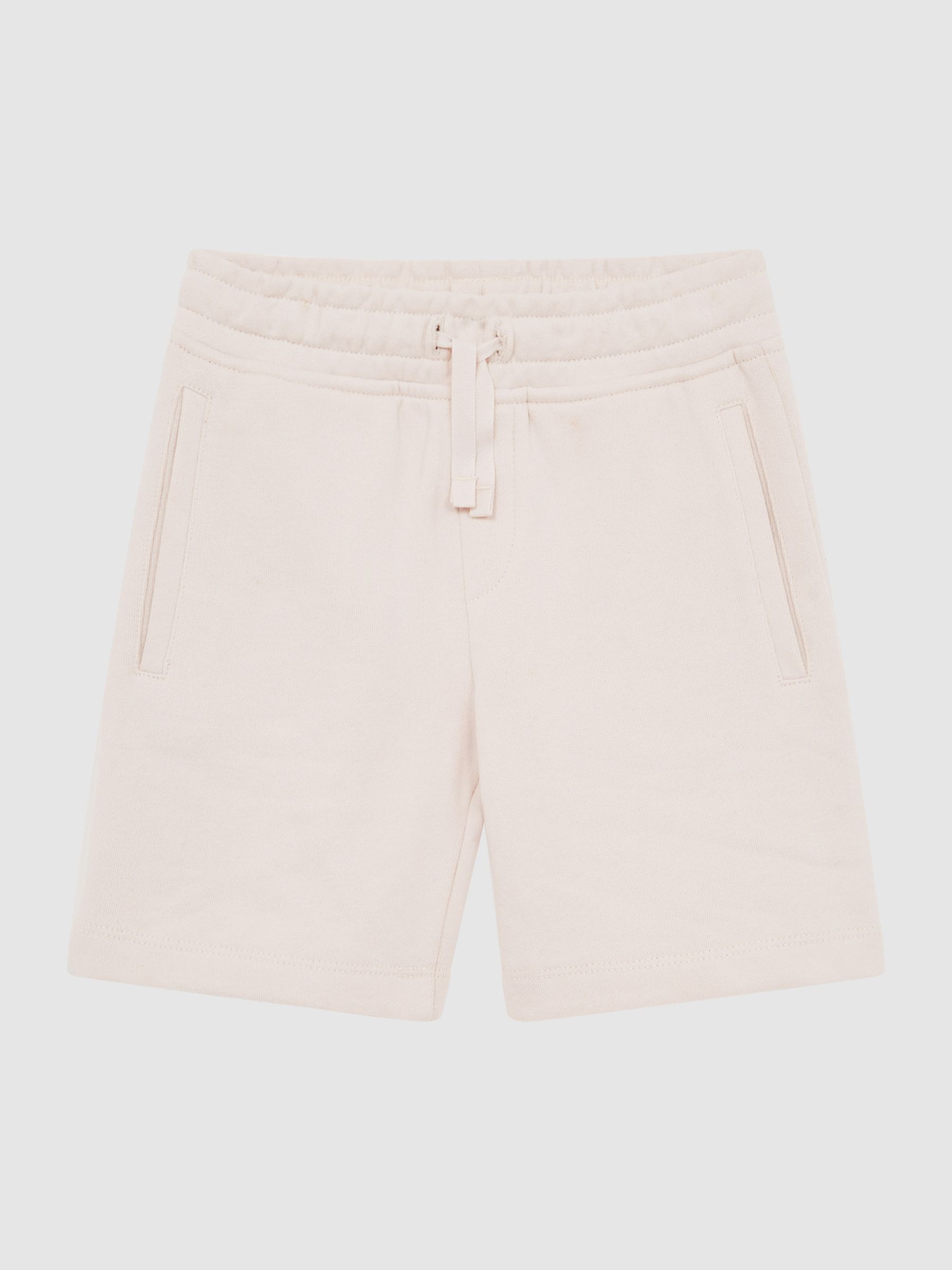 Drawstring Jersey Shorts in Cream - Image 2 of 6