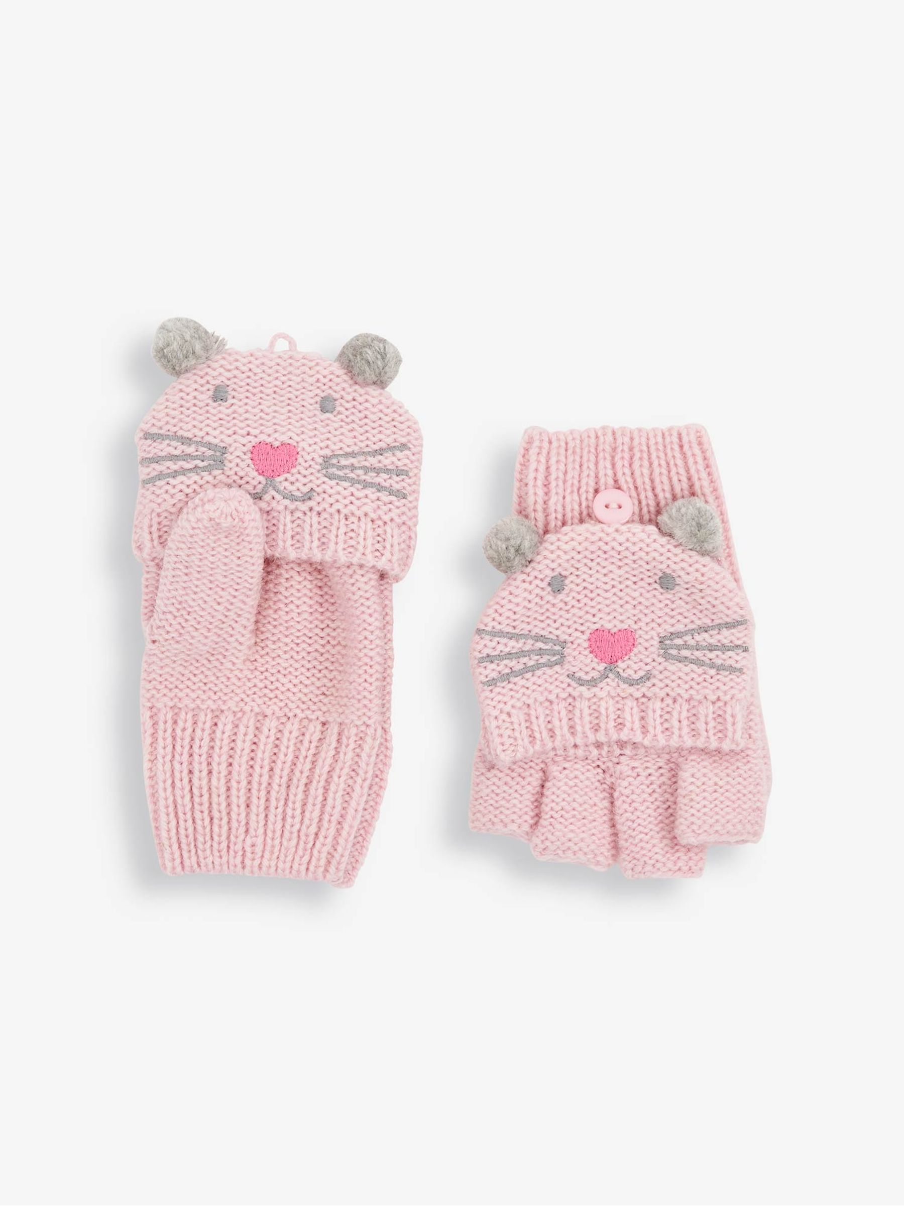 Pink Girls' Cat Gloves - Image 2 of 2