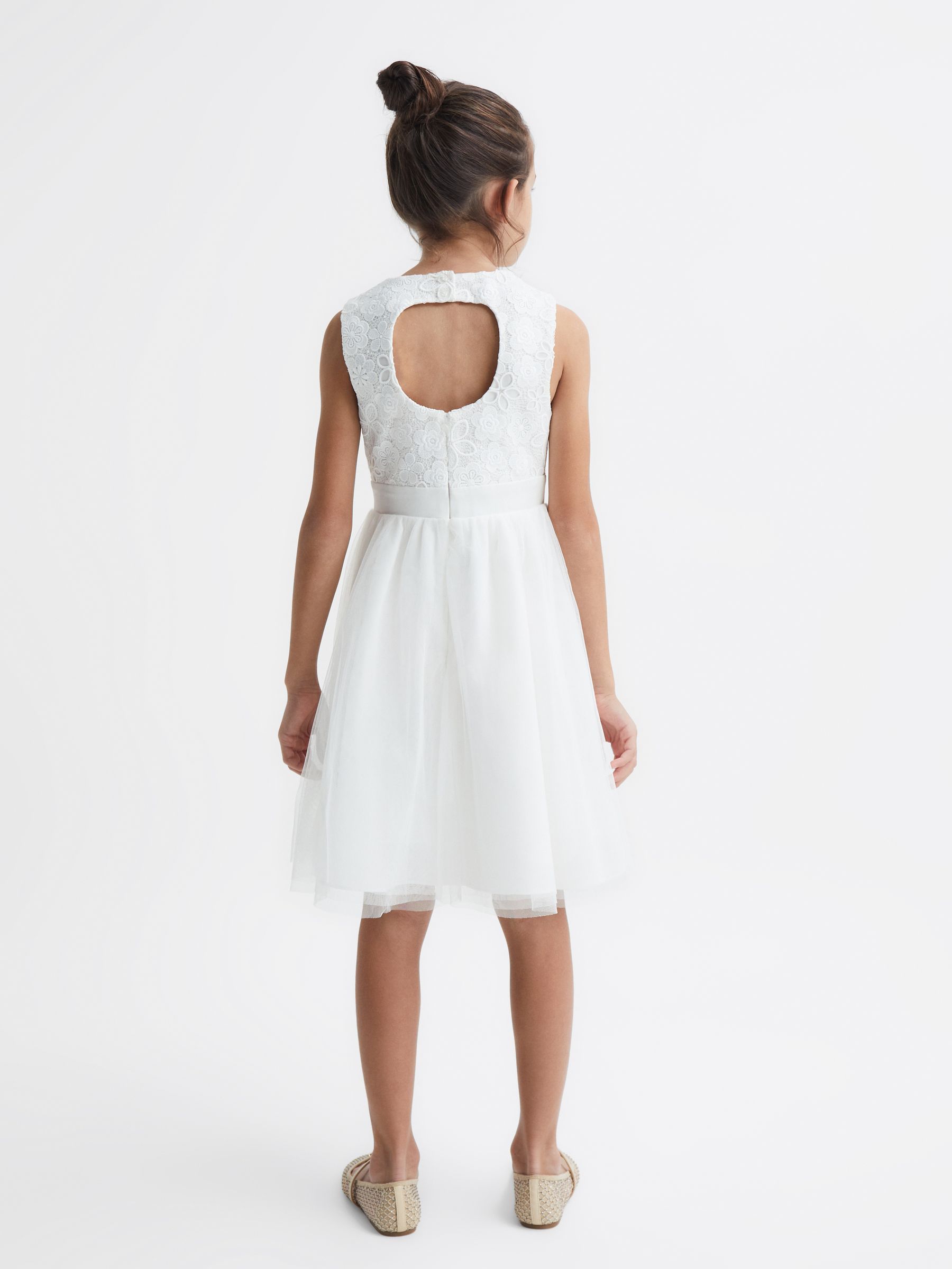 4-9 yrs Lace Tulle Occasion Dress in Ivory - Image 5 of 6