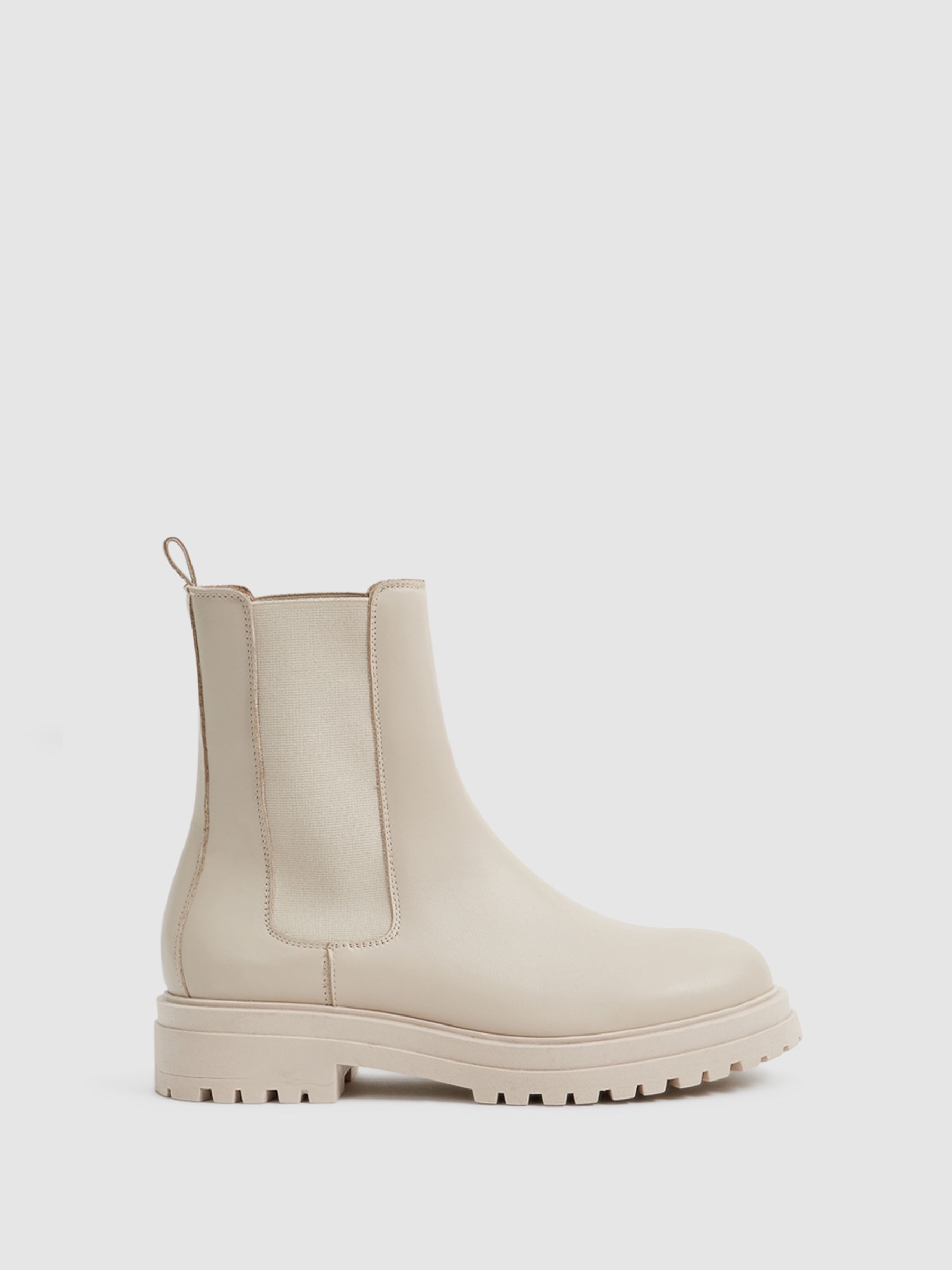 Leather Pull On Chelsea Boots in Soft Camel - Image 1 of 6