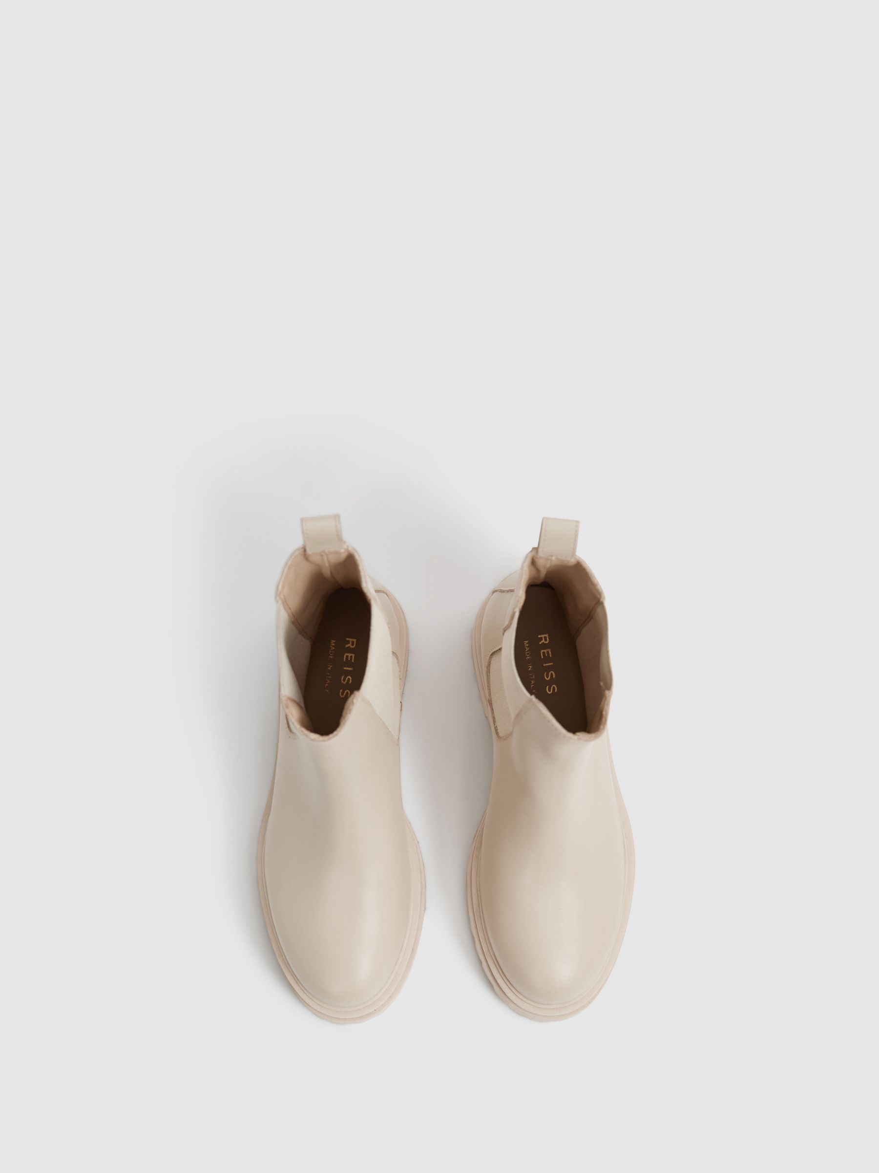 Leather Pull On Chelsea Boots in Soft Camel - Image 4 of 6