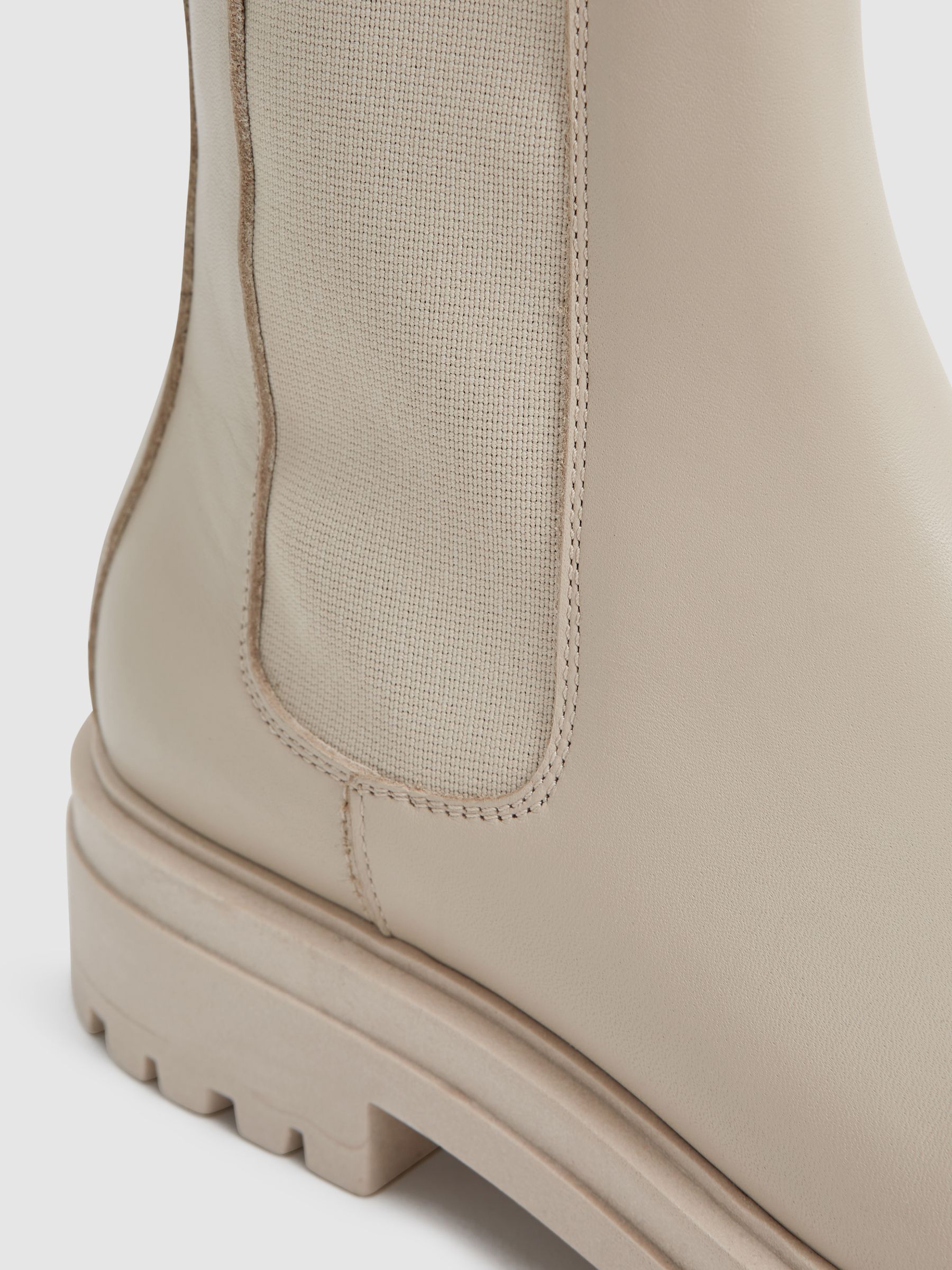 Leather Pull On Chelsea Boots in Soft Camel - Image 5 of 6