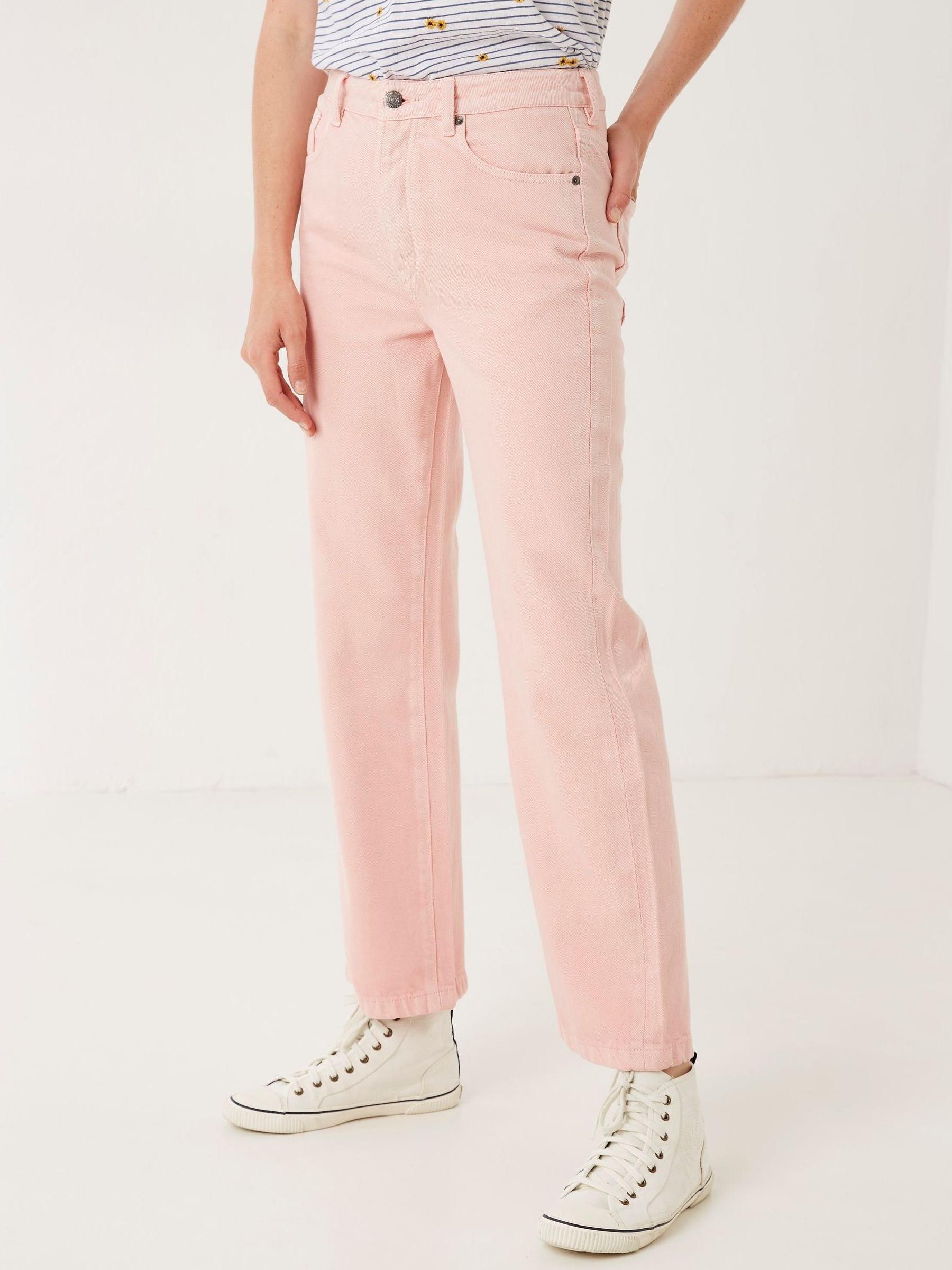 Pink Ellen Coloured Wide Leg Jeans - Image 1 of 4 Pink Ellen Coloured Wide Leg Jeans - Image 1 of 4