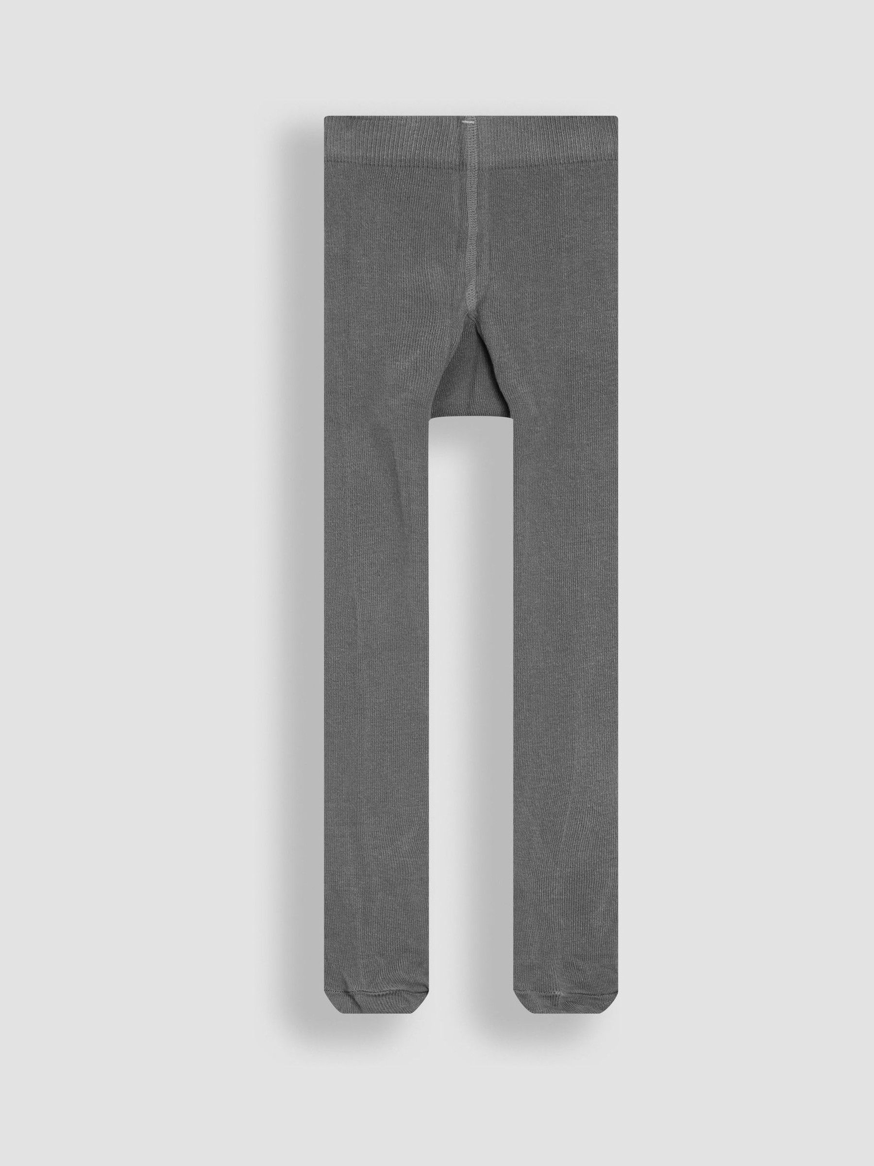 Dark Grey Cotton Rich Plain Tights - Image 2 of 3