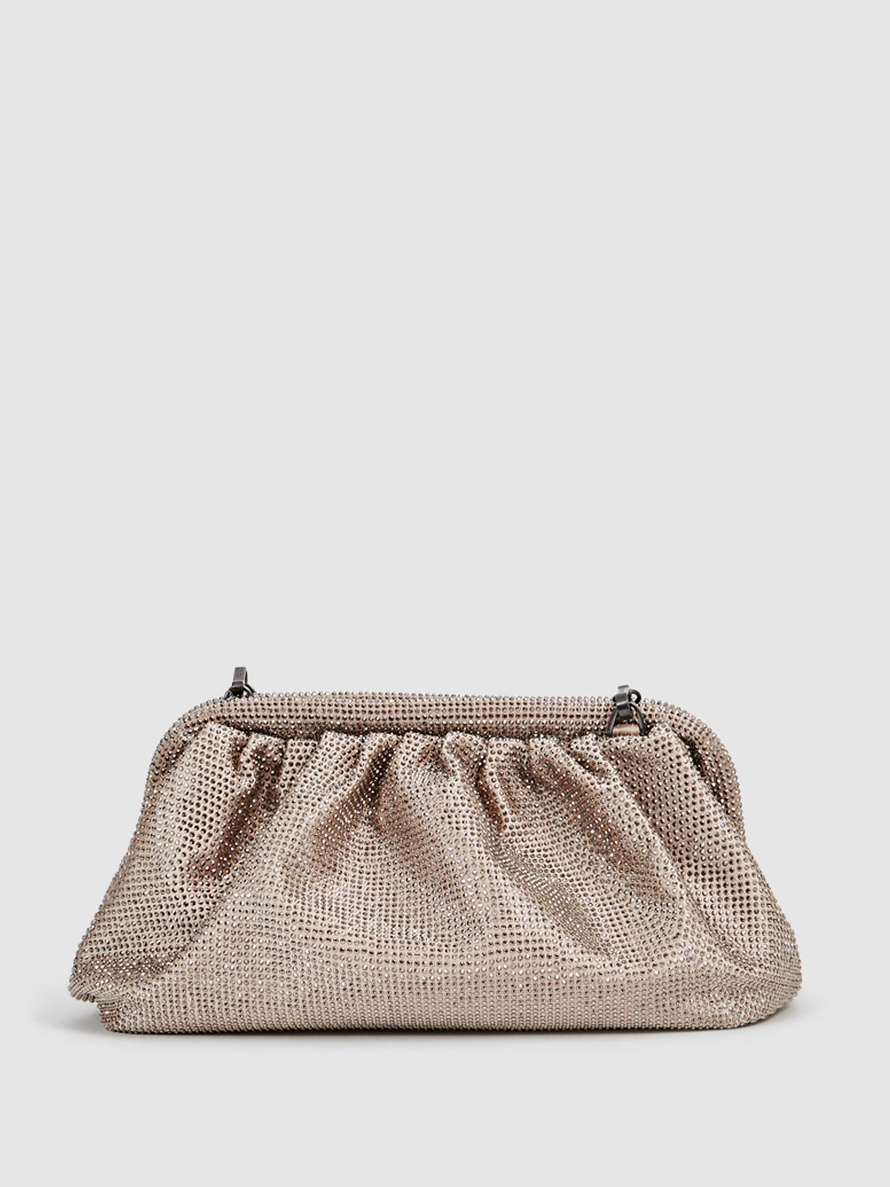 Hotfix Studded Shoulder Bag in Nude - Image 4 of 7