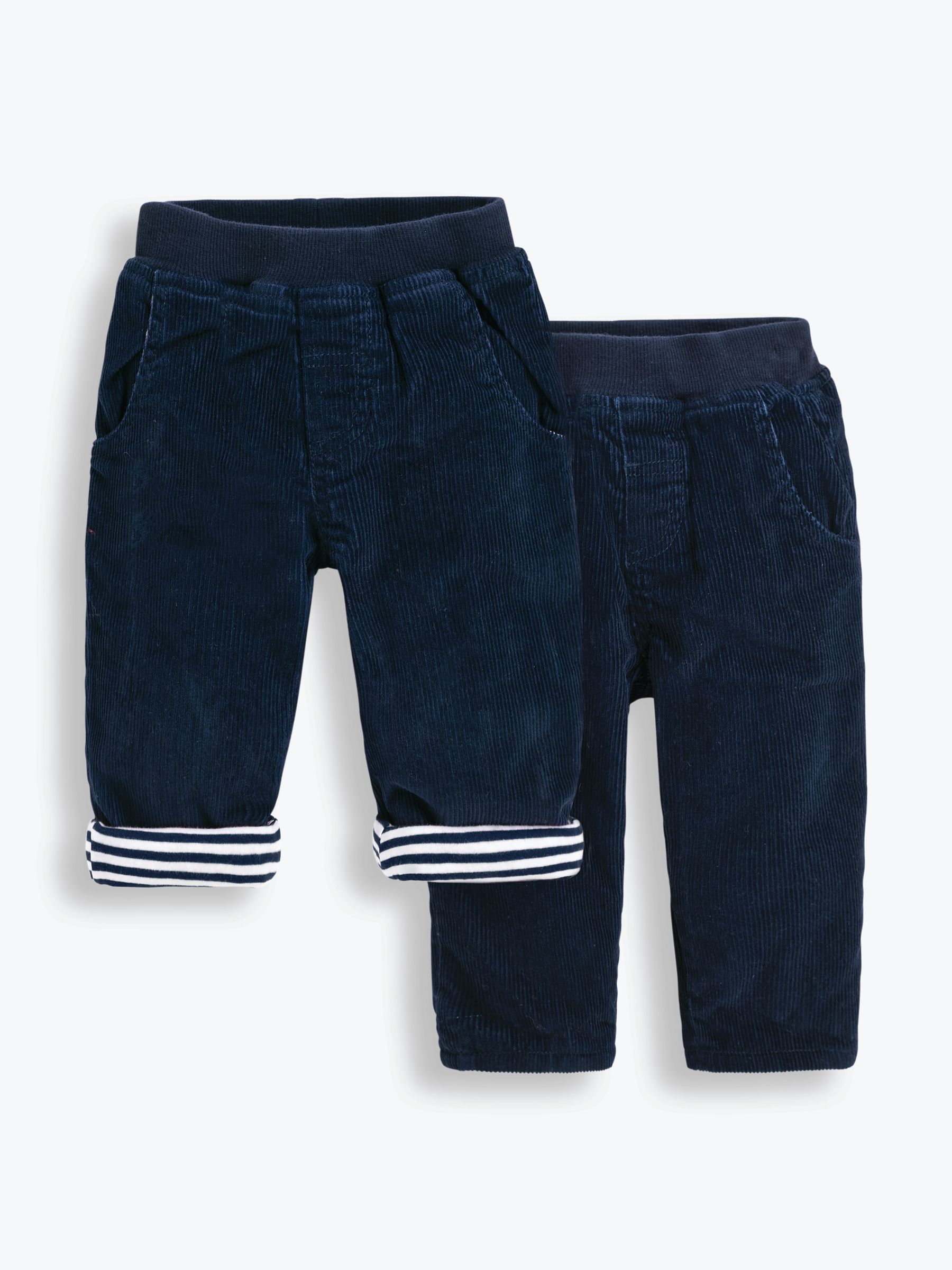Navy Blue Cord Baby Pull-Up Trousers - Image 1 of 3