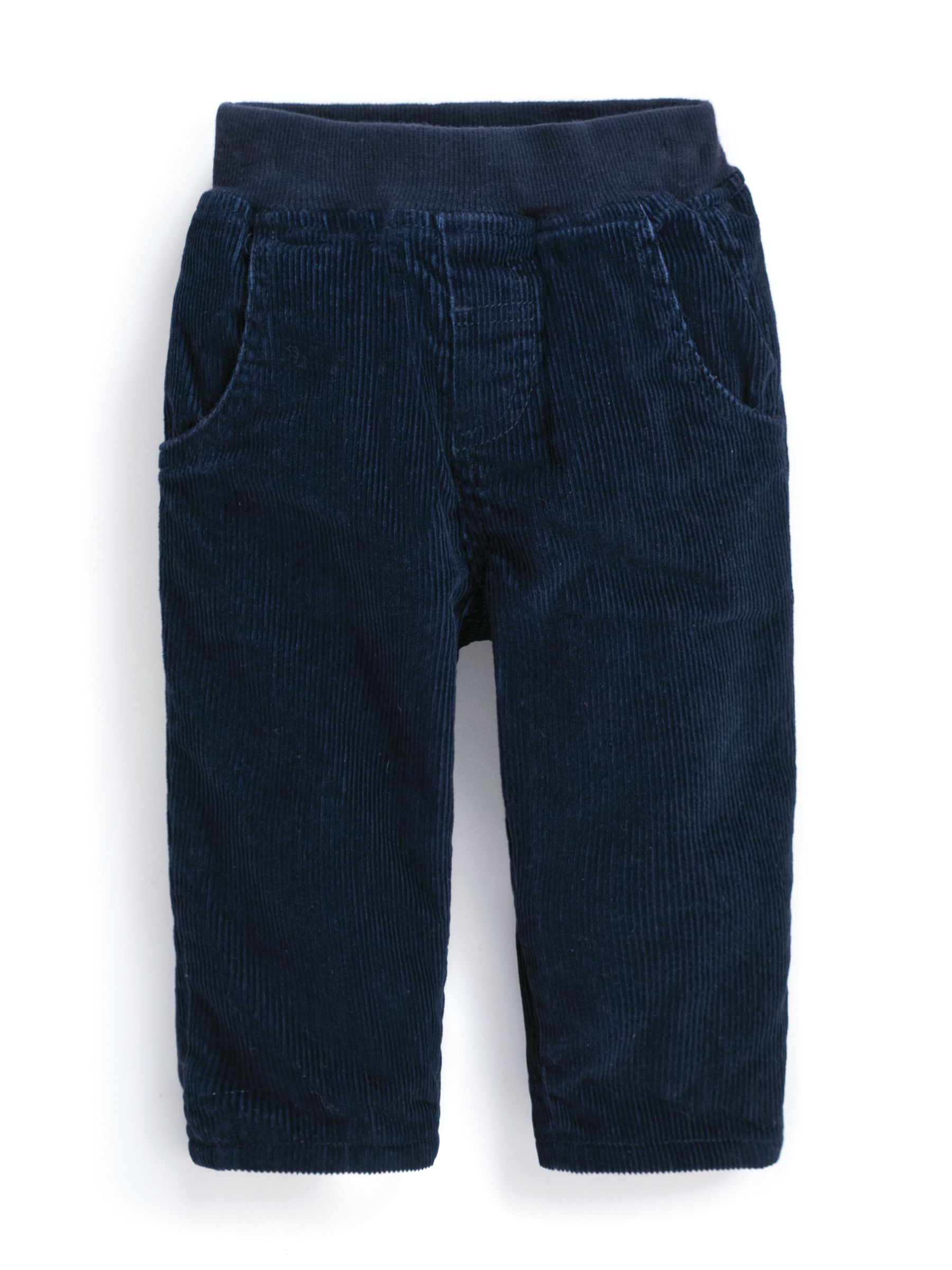 Navy Blue Cord Baby Pull-Up Trousers - Image 2 of 3