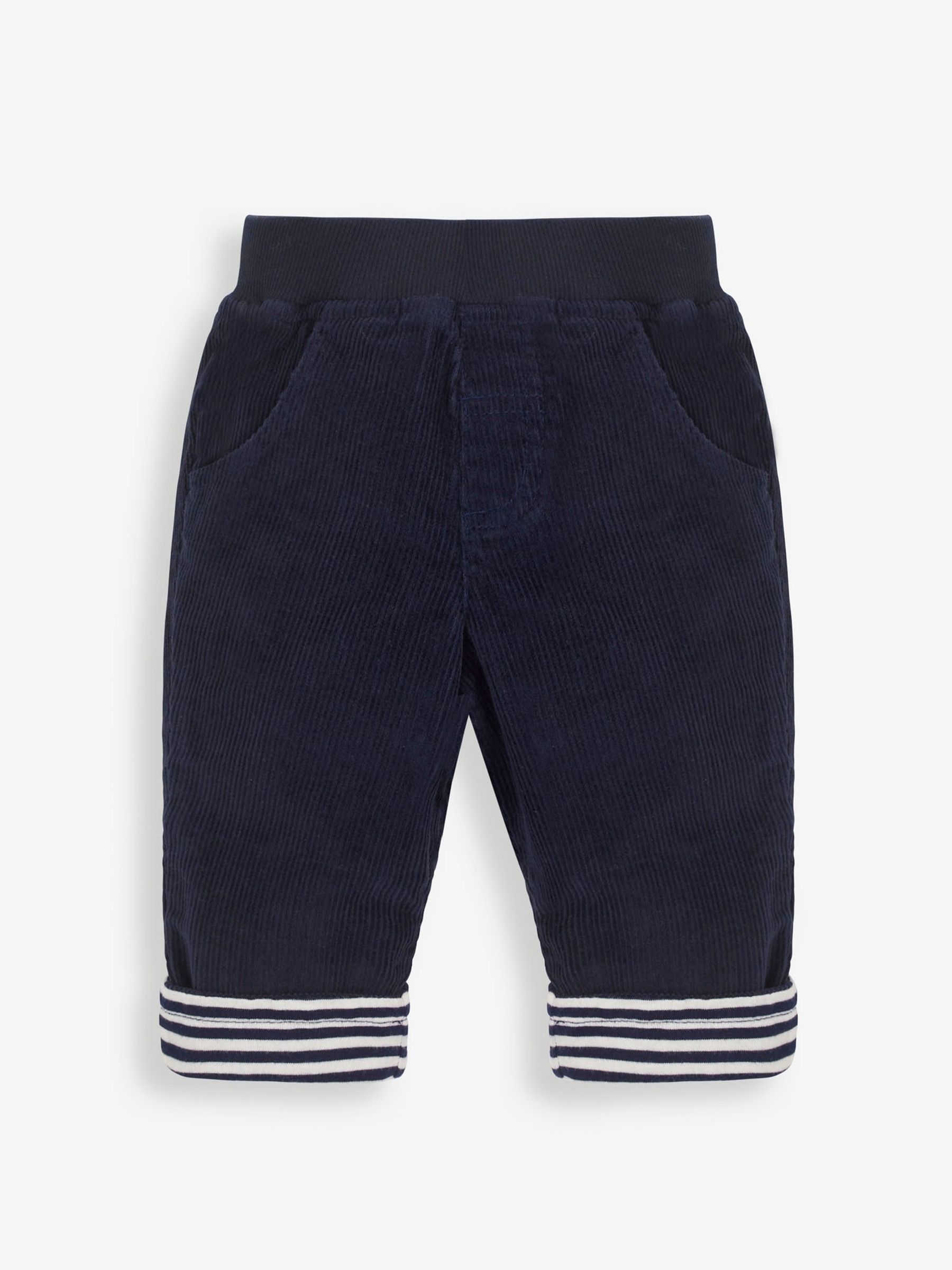 Navy Blue Cord Baby Pull-Up Trousers - Image 3 of 3